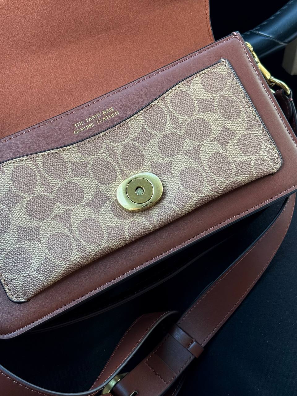 Coach Tabby Red/Beige Shoulder Bag In Signature Canvas - 11