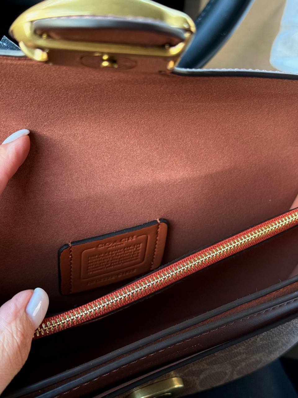 Coach Tabby Red/Beige Shoulder Bag In Signature Canvas - 13