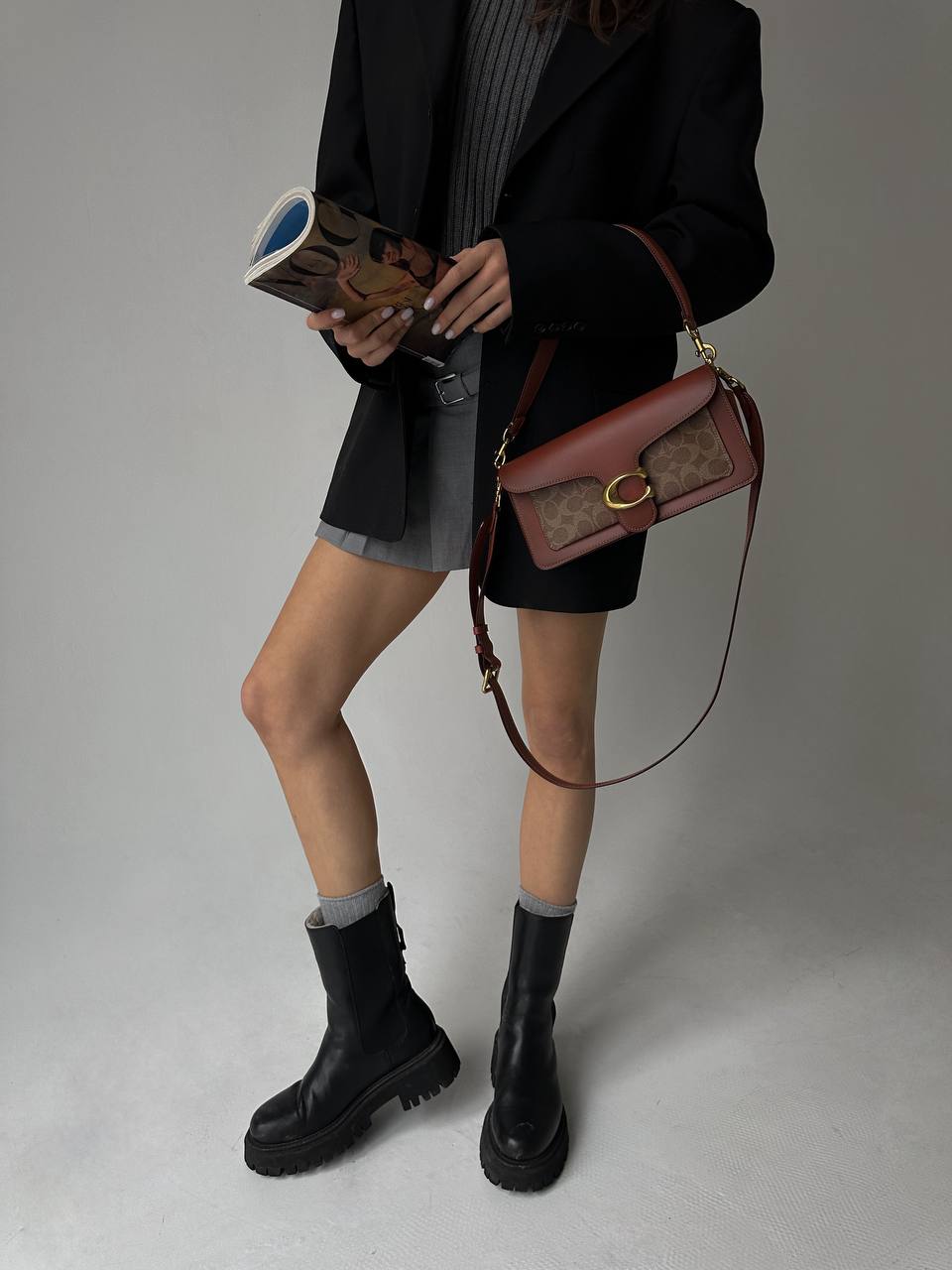 Coach Tabby Red/Beige Shoulder Bag In Signature Canvas - 6