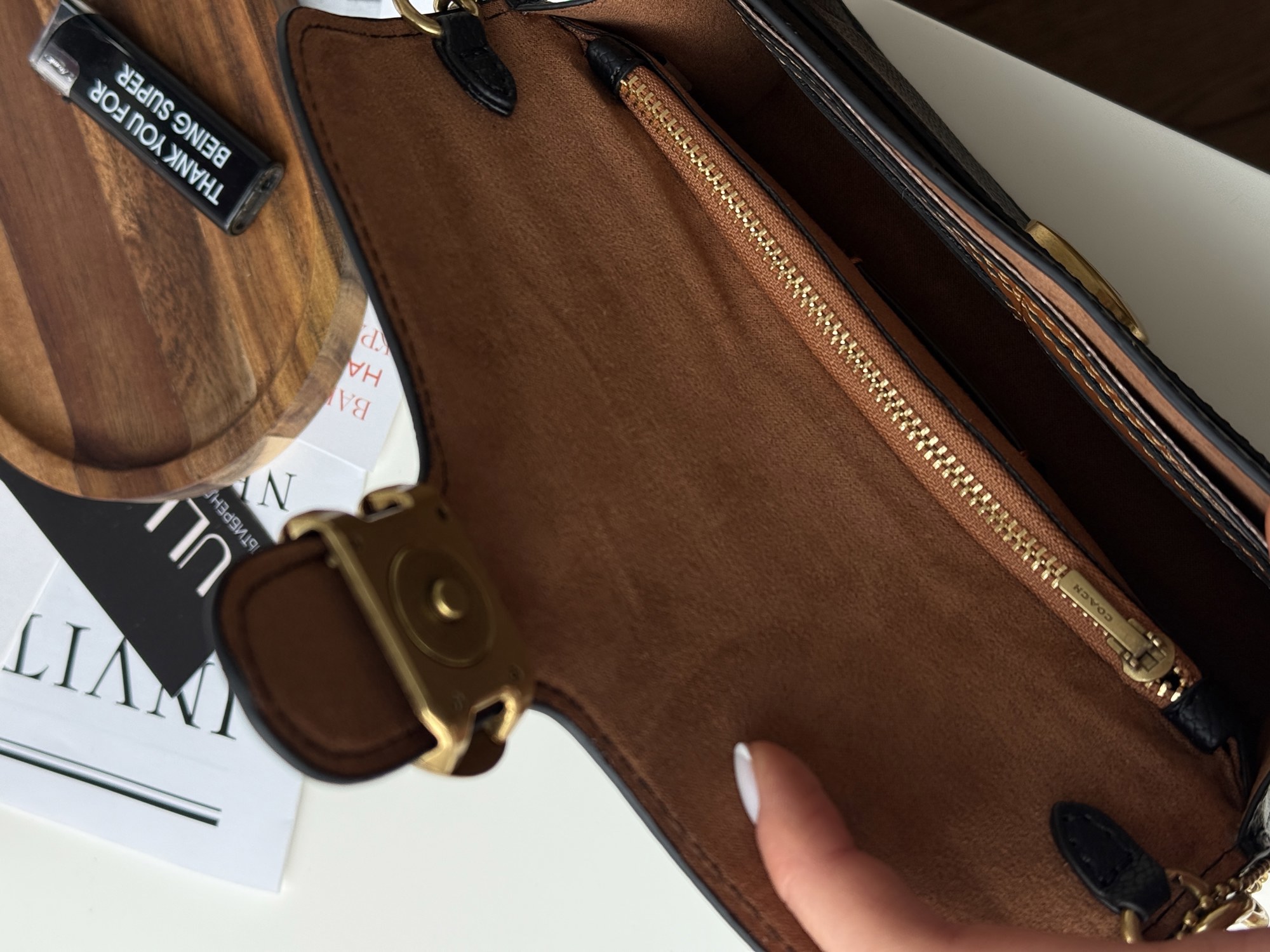 Coach Tabby Shoulder Bag 20 Black/Gold [крафтова коробка] - 8