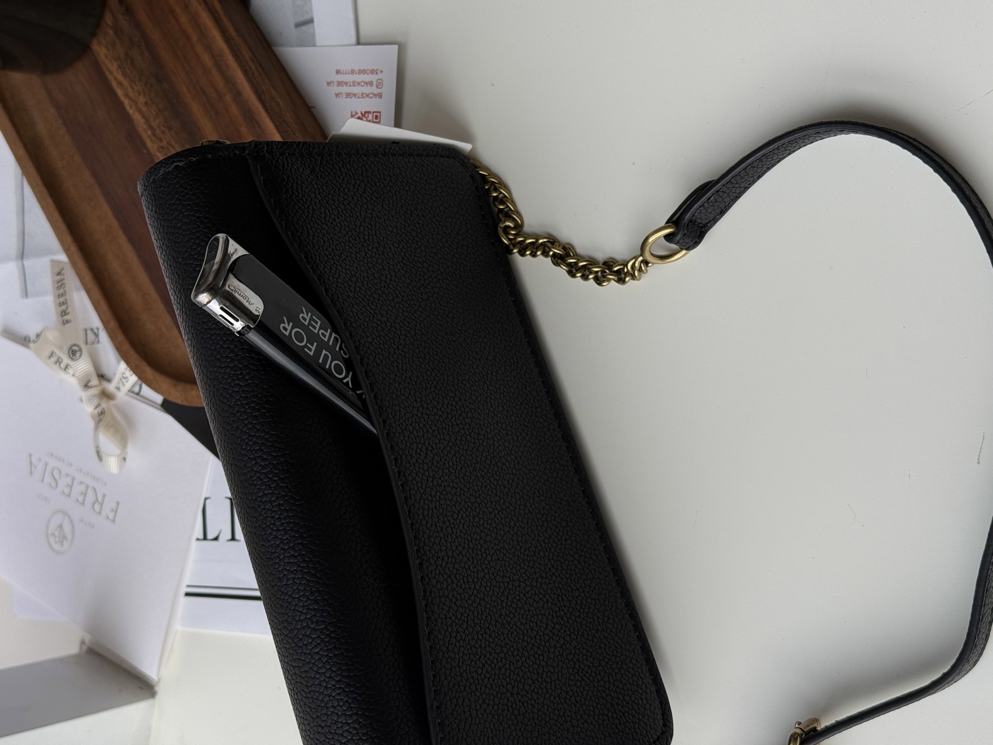 Coach Tabby Shoulder Bag 20 Black/Gold [крафтова коробка] - 12