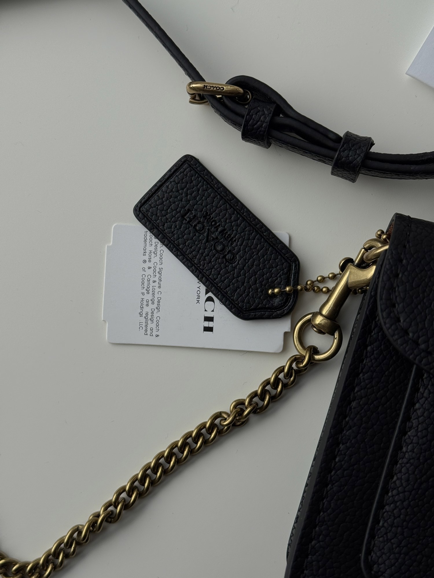 Coach Tabby Shoulder Bag 20 Black/Gold [крафтова коробка] - 7