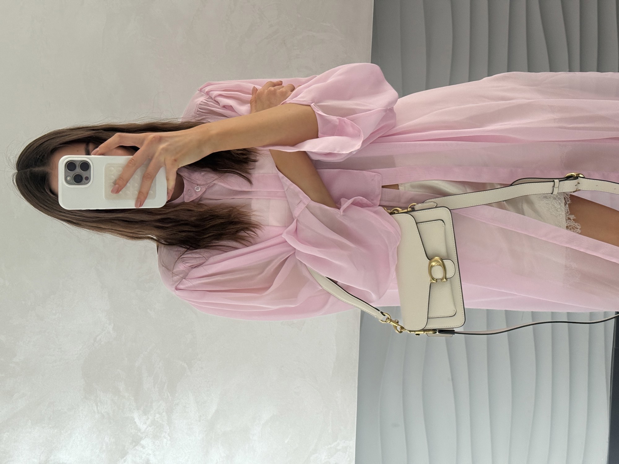 Coach Tabby Shoulder Bag 20 Brass/Chalk [крафтова коробка] - 7