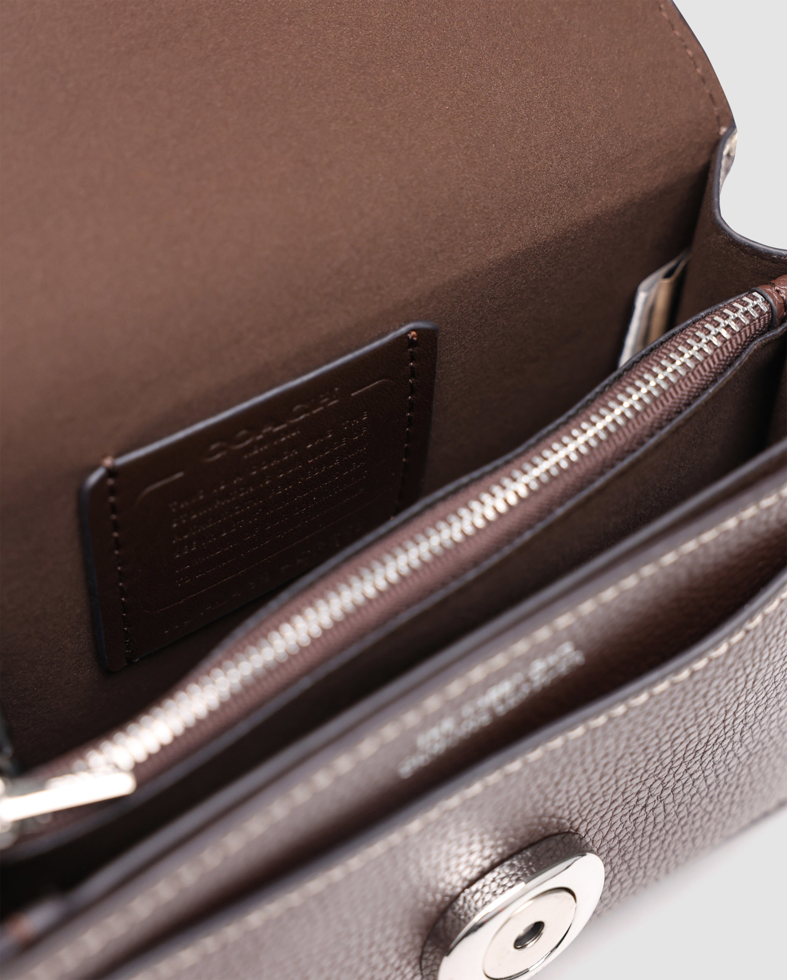 Coach Tabby Shoulder Bag 20 Dark Brown/Silver - 7