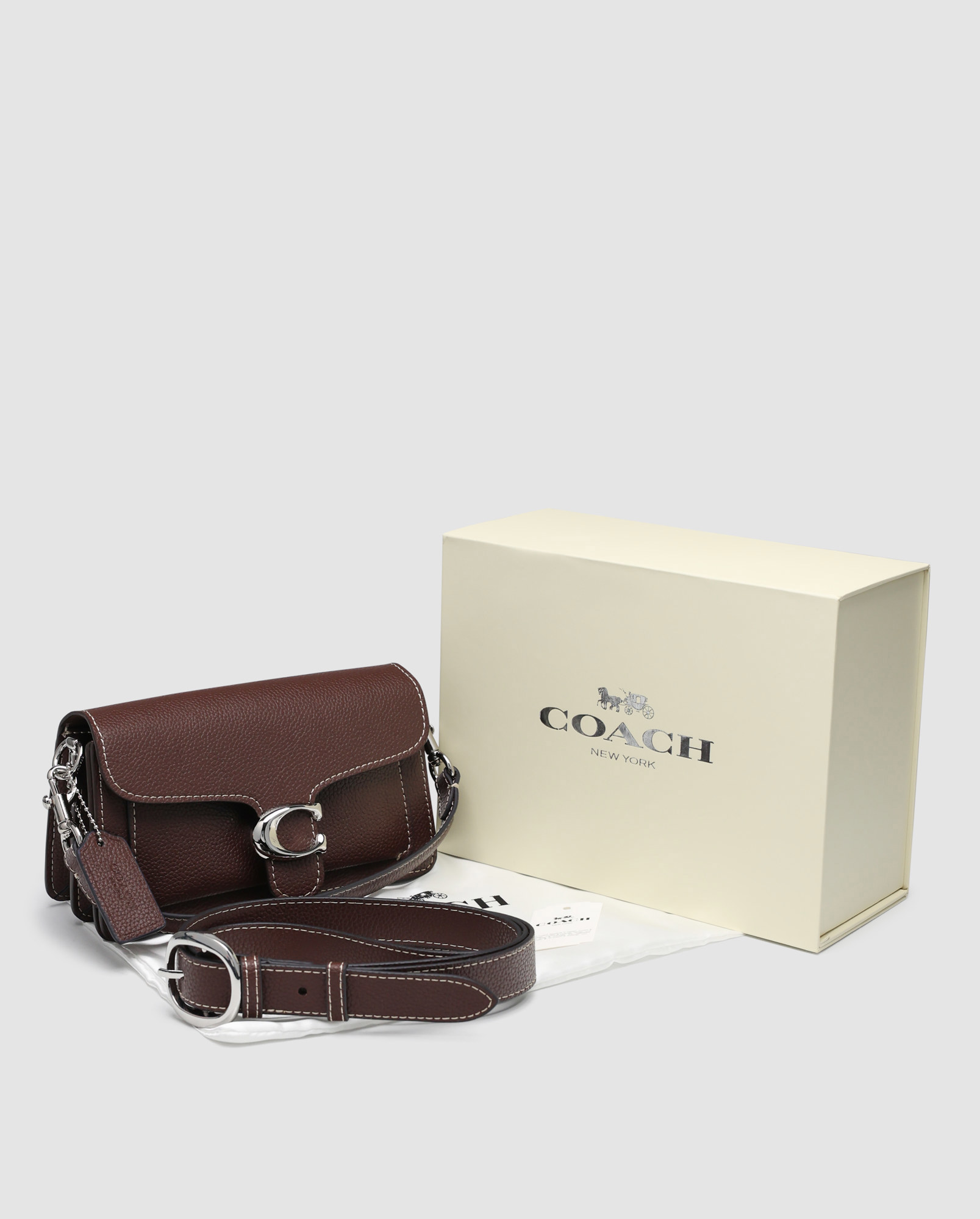 Coach Tabby Shoulder Bag 20 Dark Brown/Silver - 8