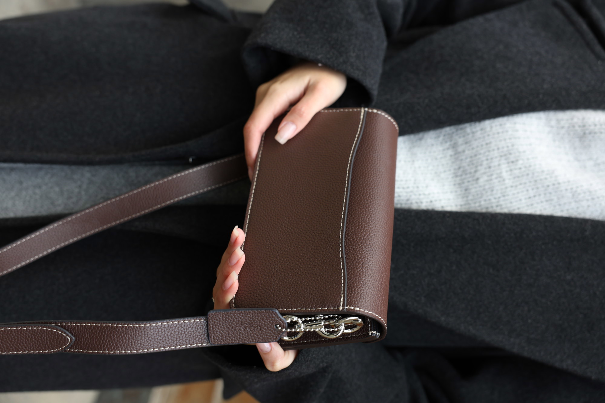 Coach Tabby Shoulder Bag 20 Dark Brown/Silver - 13