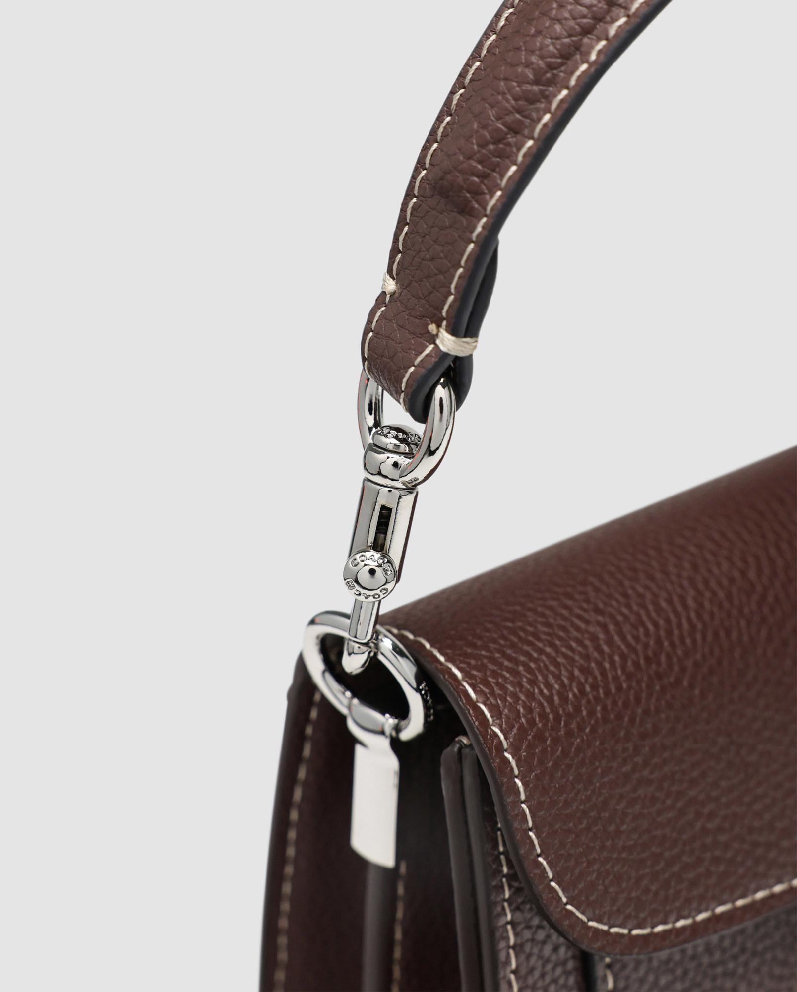 Coach Tabby Shoulder Bag 20 Dark Brown/Silver - 9