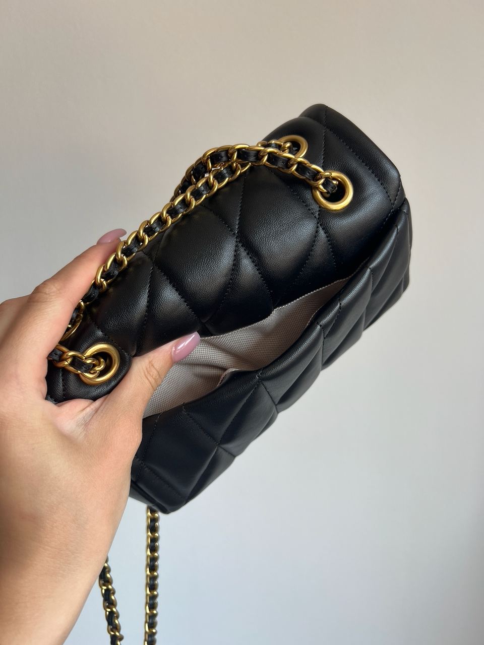 Coach Tabby Shoulder Bag 20 With Quilting Black/Gold - 5