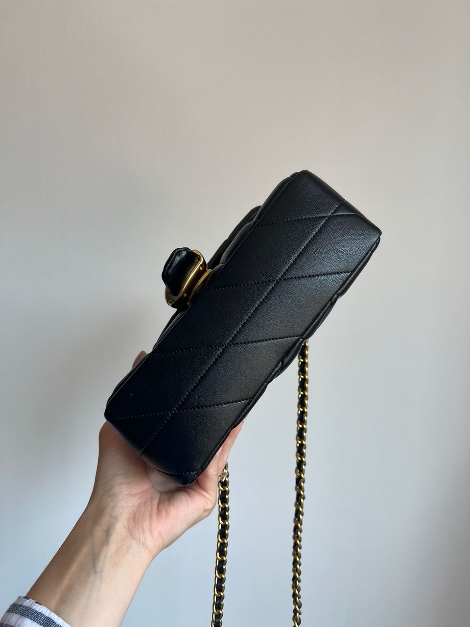 Coach Tabby Shoulder Bag 20 With Quilting Black/Gold - 7