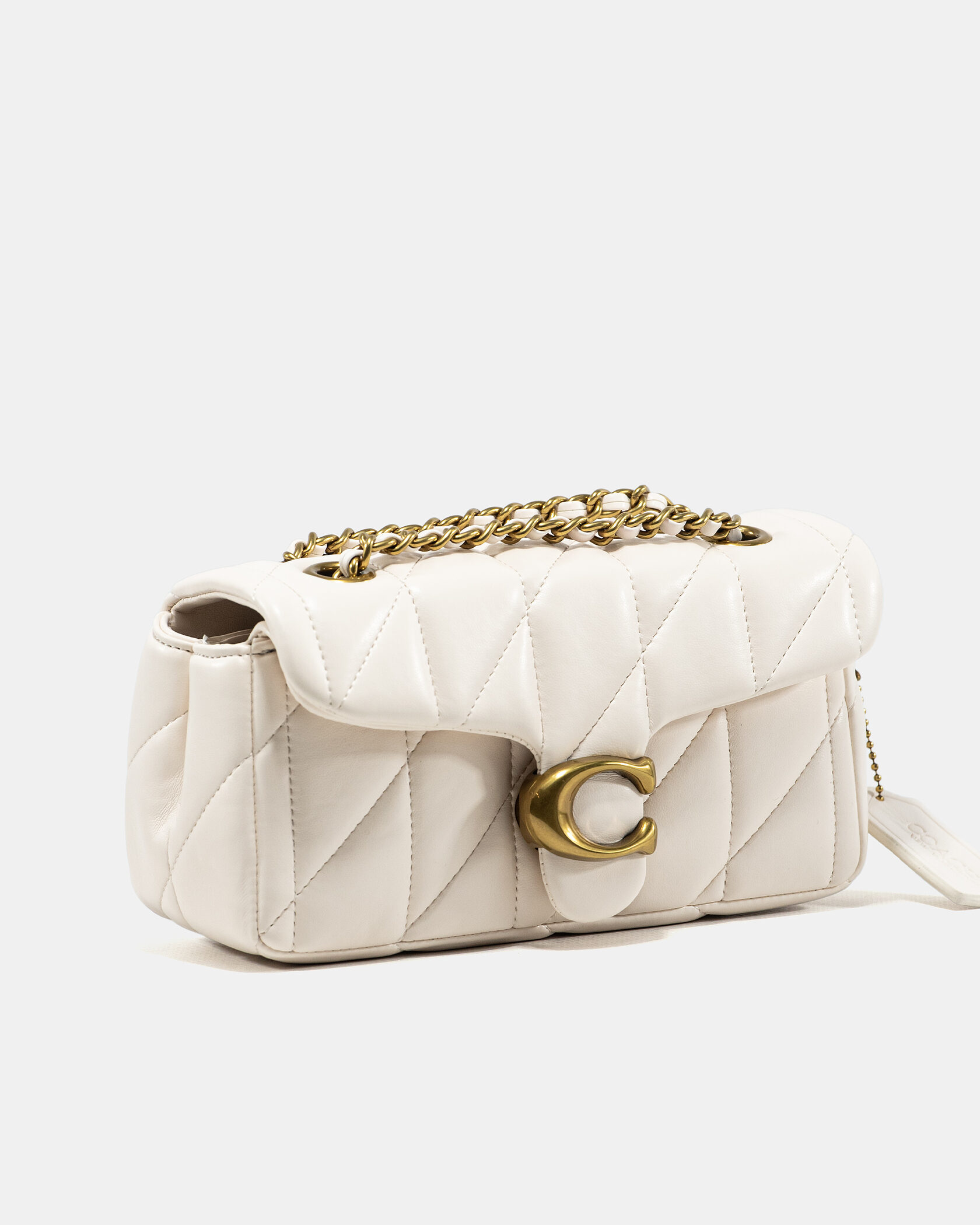 Coach Tabby Shoulder Bag 20 With Quilting Cream/Gold - 6