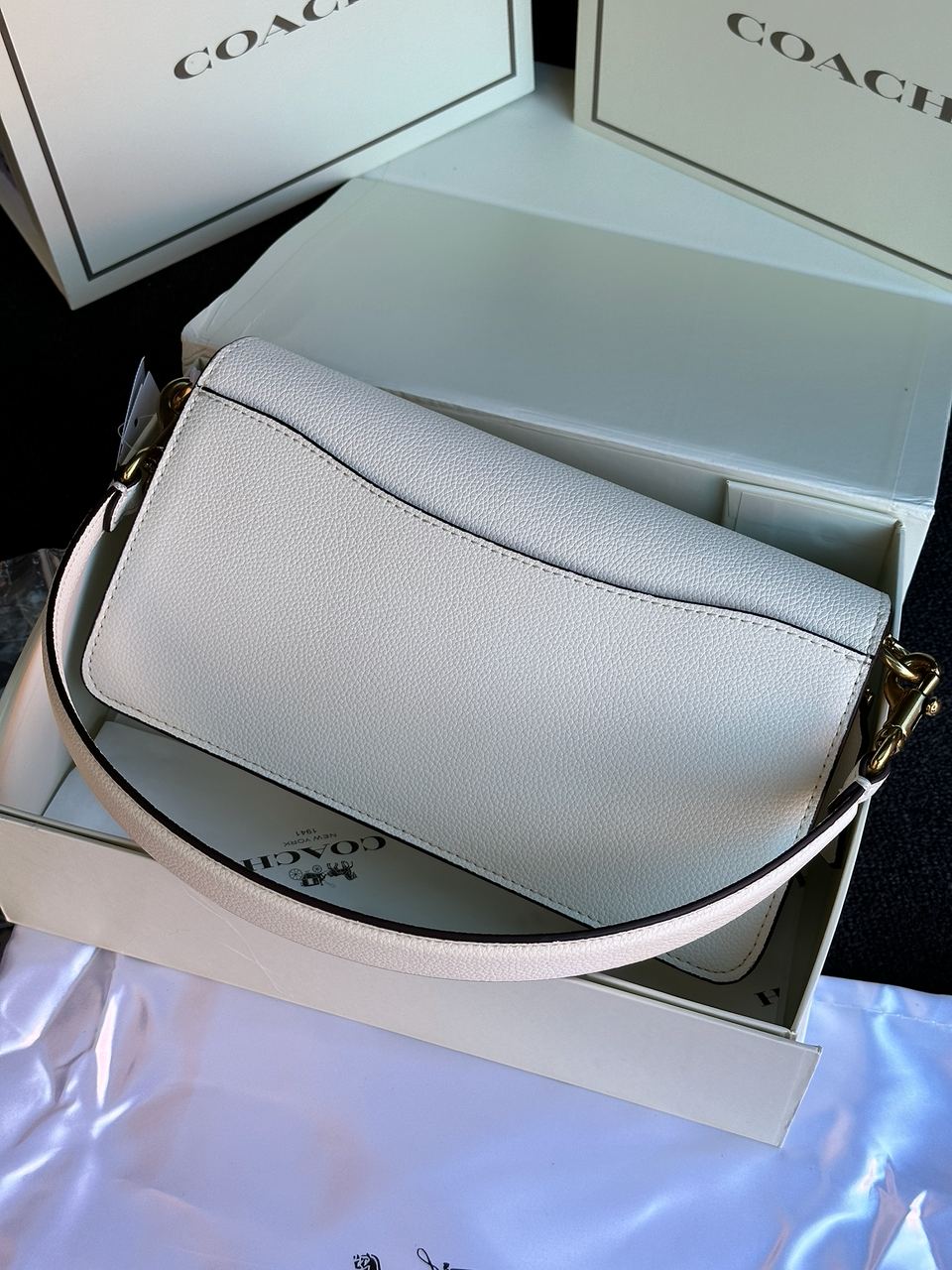 Coach Tabby Shoulder Bag 26 Brass/Chalk - 10