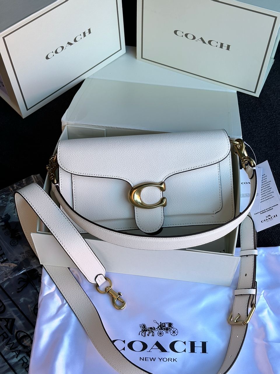 Coach Tabby Shoulder Bag 26 Brass/Chalk - 2