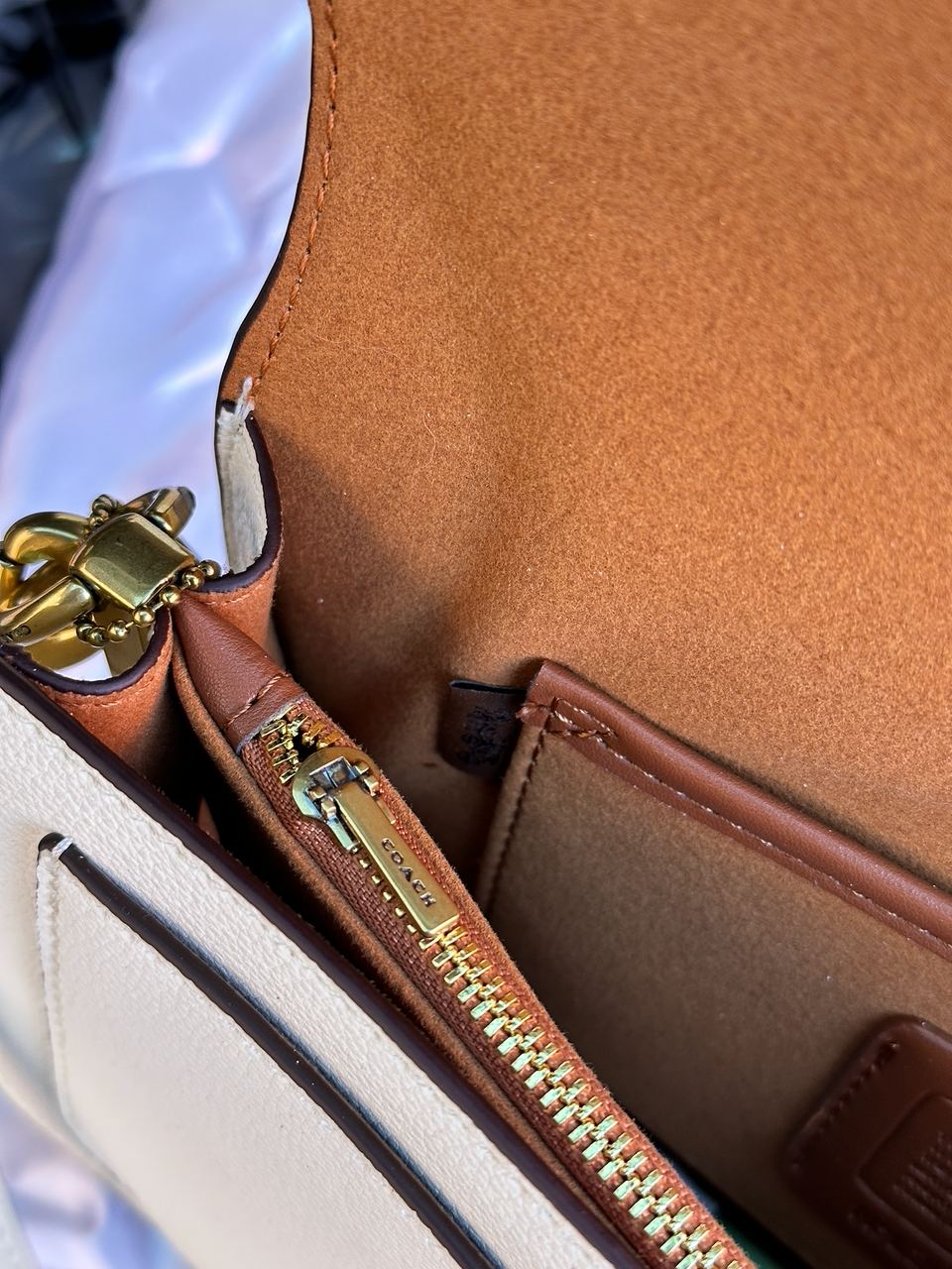 Coach Tabby Shoulder Bag 26 Brass/Chalk - 21