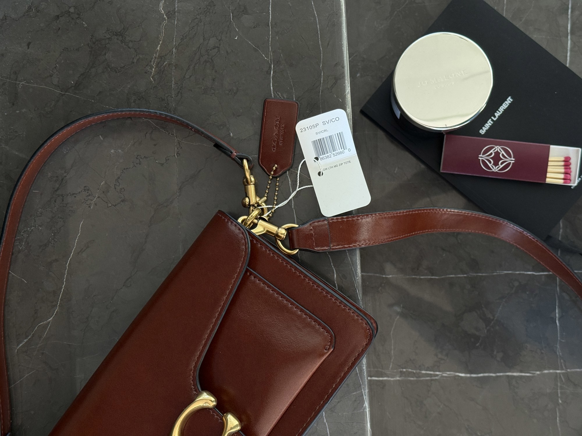 Coach Tabby Shoulder Bag 26 Brown/Gold (магнітна коробка) - 3