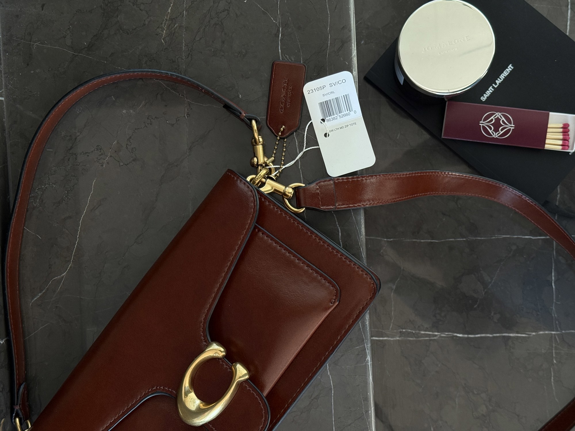 Coach Tabby Shoulder Bag 26 Brown/Gold (магнітна коробка) - 10
