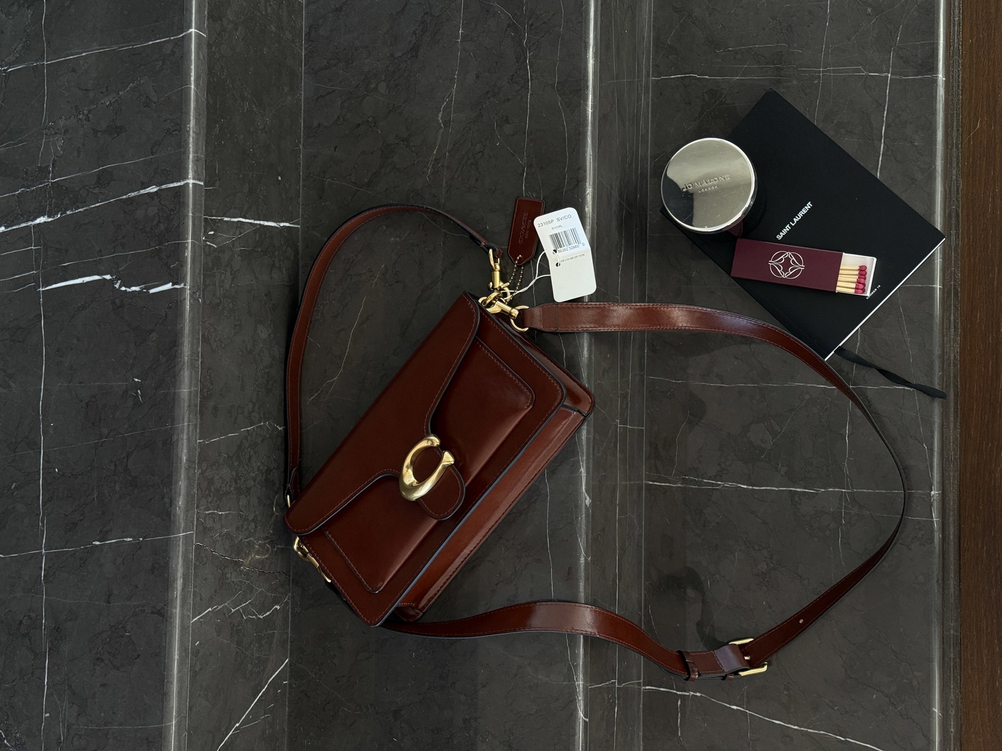 Coach Tabby Shoulder Bag 26 Brown/Gold (магнітна коробка) - 2
