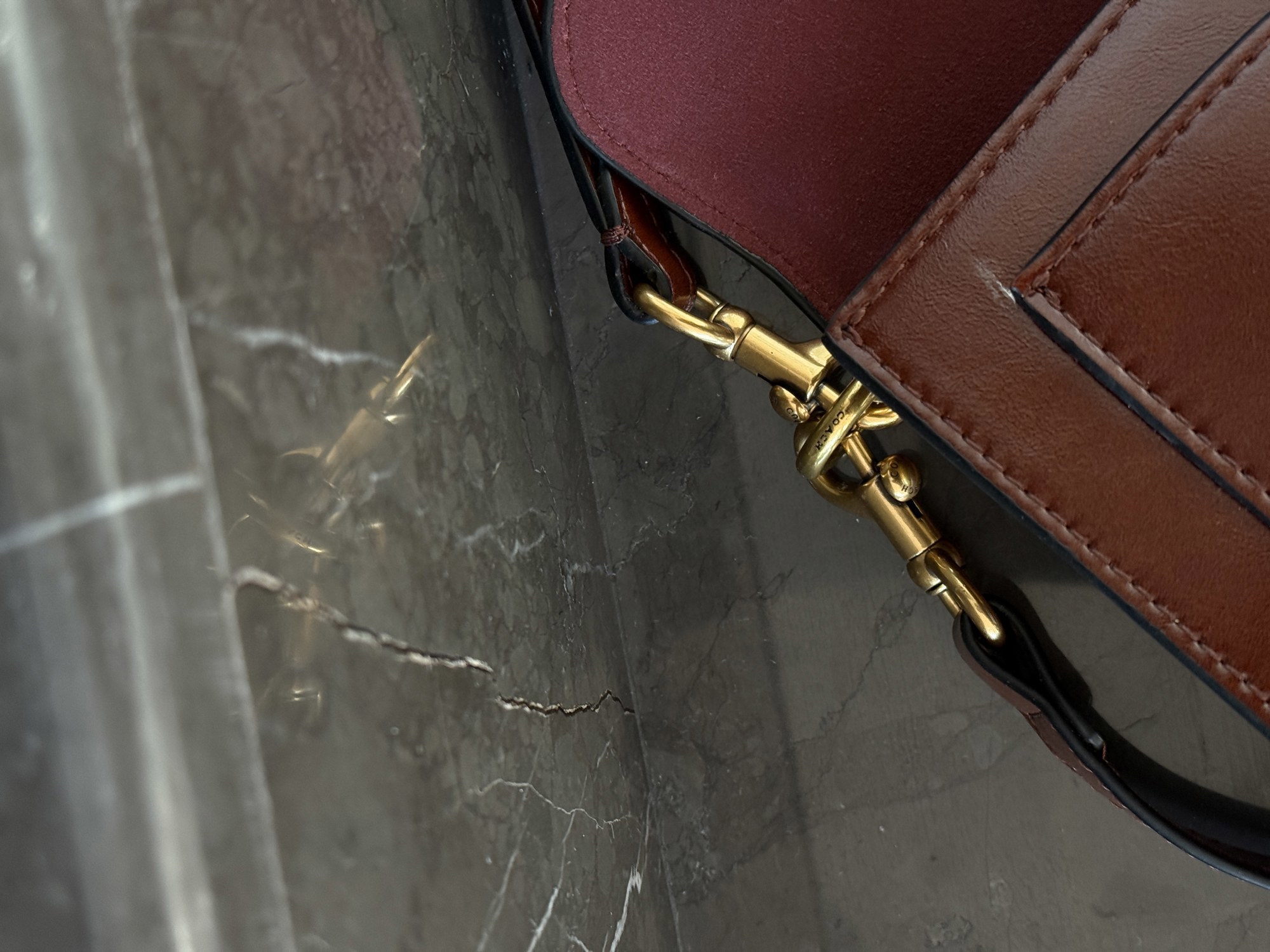 Coach Tabby Shoulder Bag 26 Brown/Gold (магнітна коробка) - 9