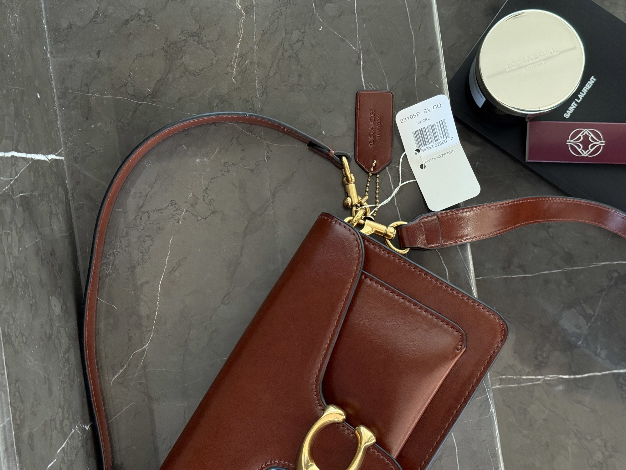 Coach Tabby Shoulder Bag 26 Brown/Gold (магнітна коробка) - 5