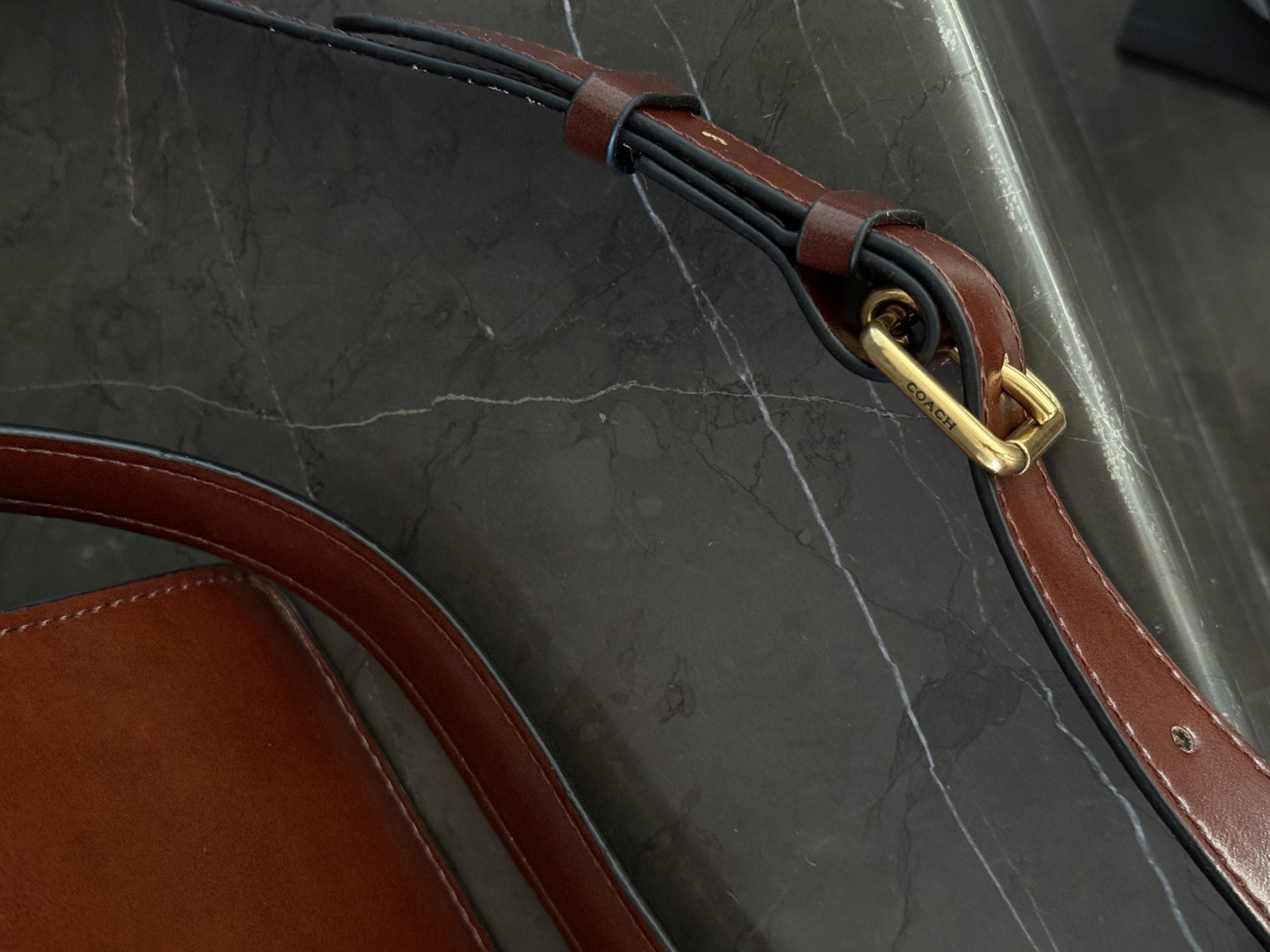 Coach Tabby Shoulder Bag 26 Brown/Gold (магнітна коробка) - 12