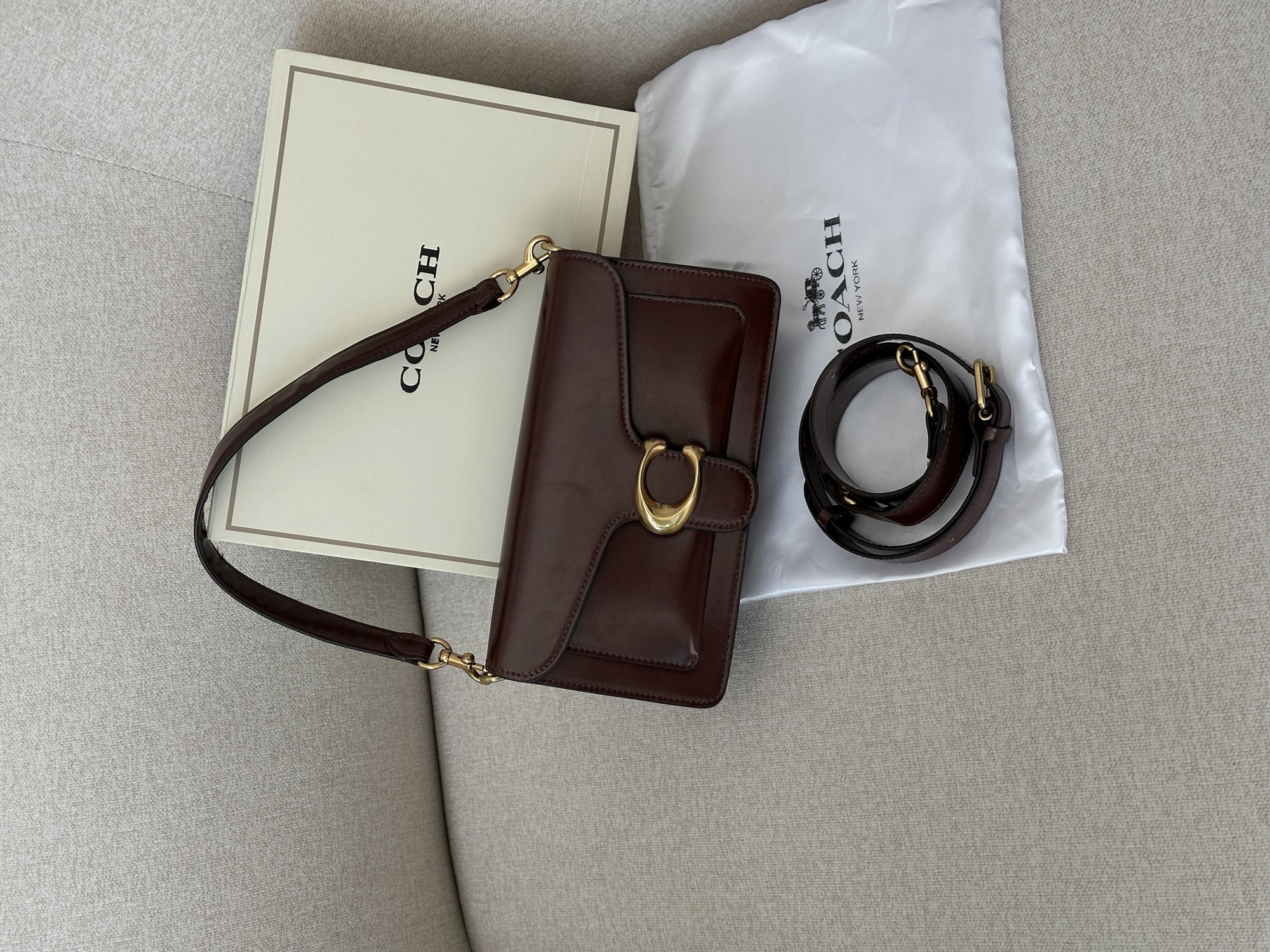 Coach Tabby Shoulder Bag 26 in Polished Pebble Leather Maple/Go - 7