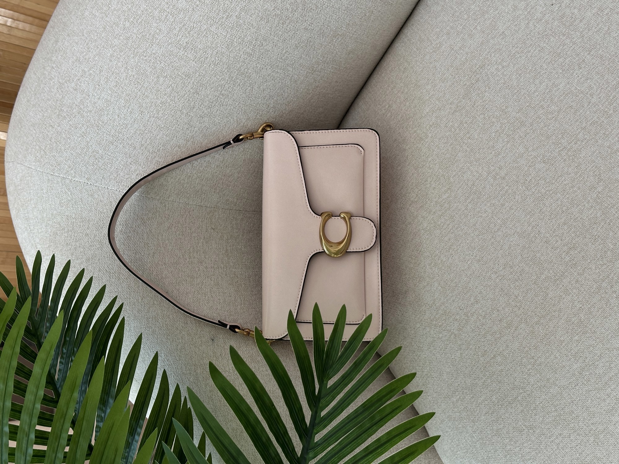 Coach Tabby Shoulder Bag 26 in Polished Pebble Leather Pink/Gol - 15