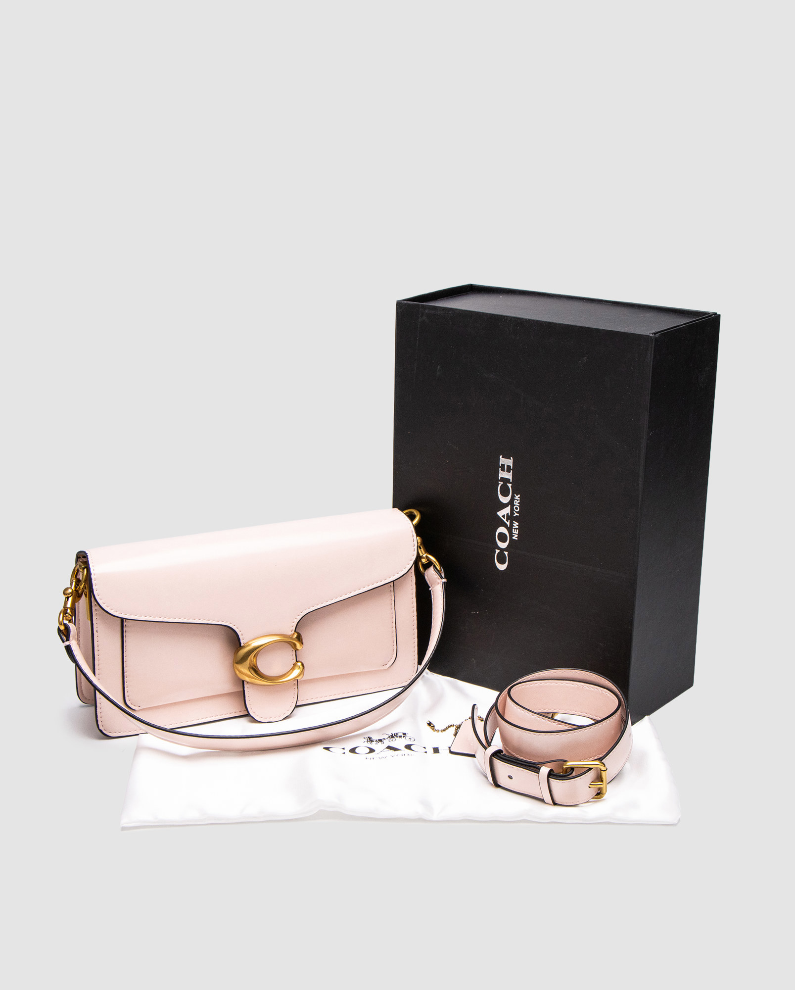 Coach Tabby Shoulder Bag 26 in Polished Pebble Leather Pink/Gol - 7