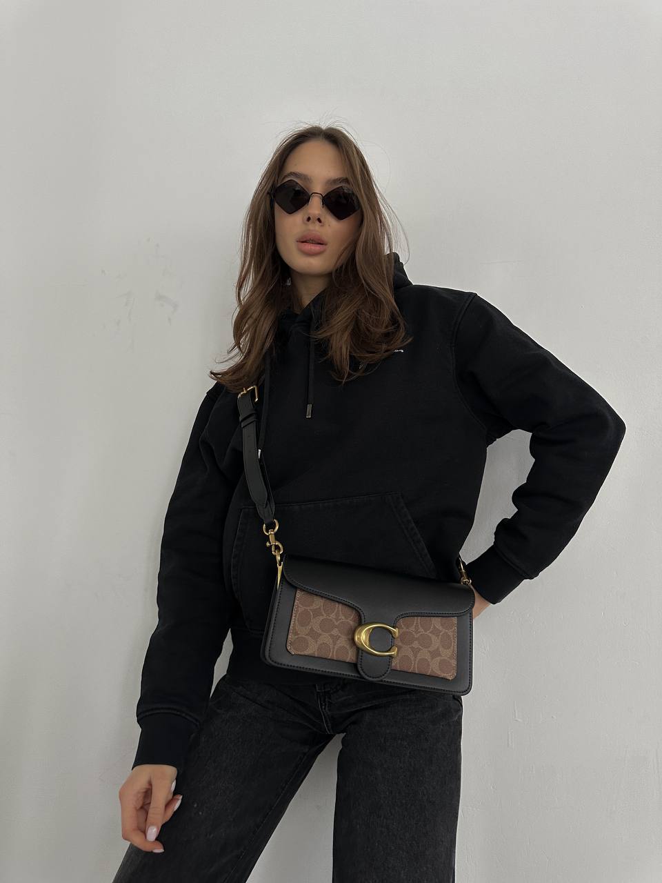 Coach Tabby Shoulder Bag 26 In Signature Canvas Brown/Black - 4