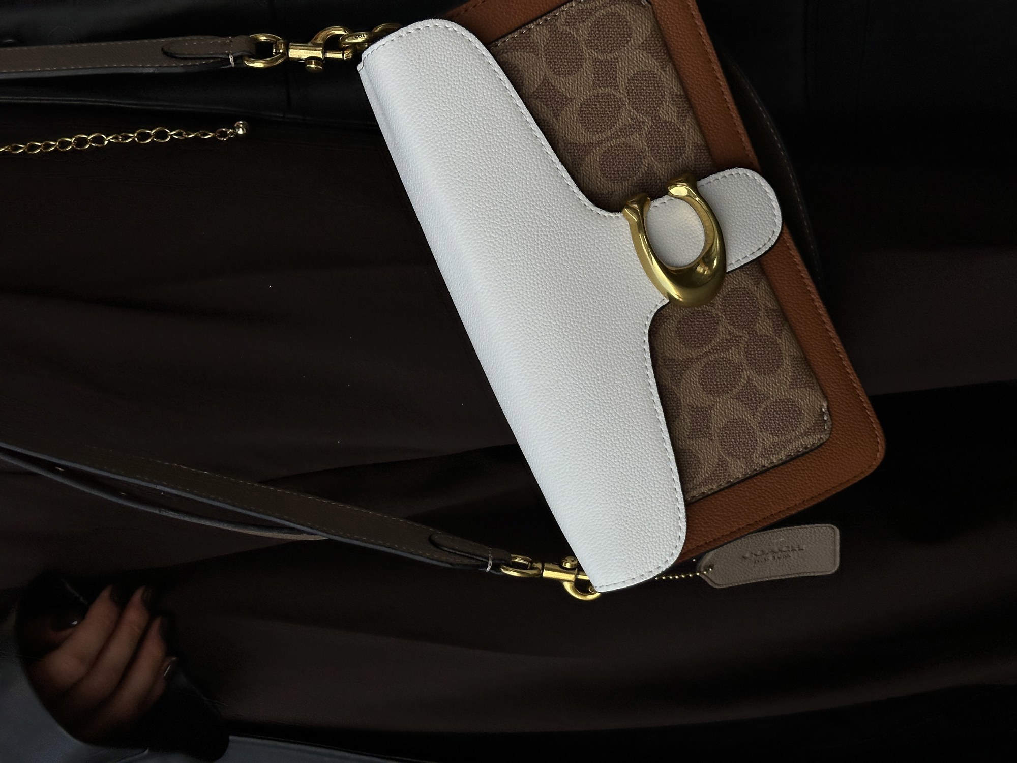 Coach Tabby Shoulder Bag 26 In Signature Canvas White/Ginger [кр - 7