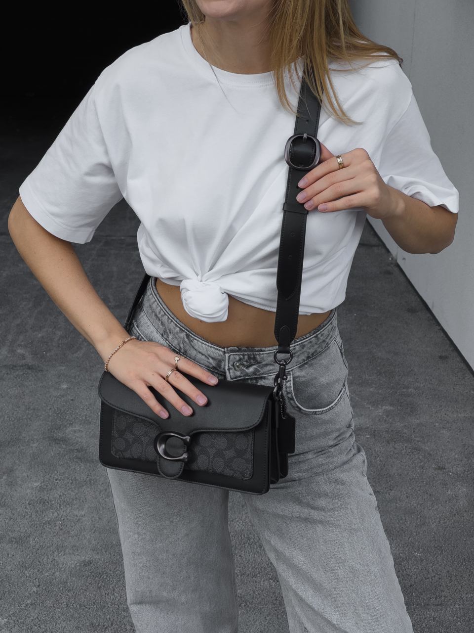 Coach Tabby Shoulder Bag 26 With Signature Canvas - Black - 14