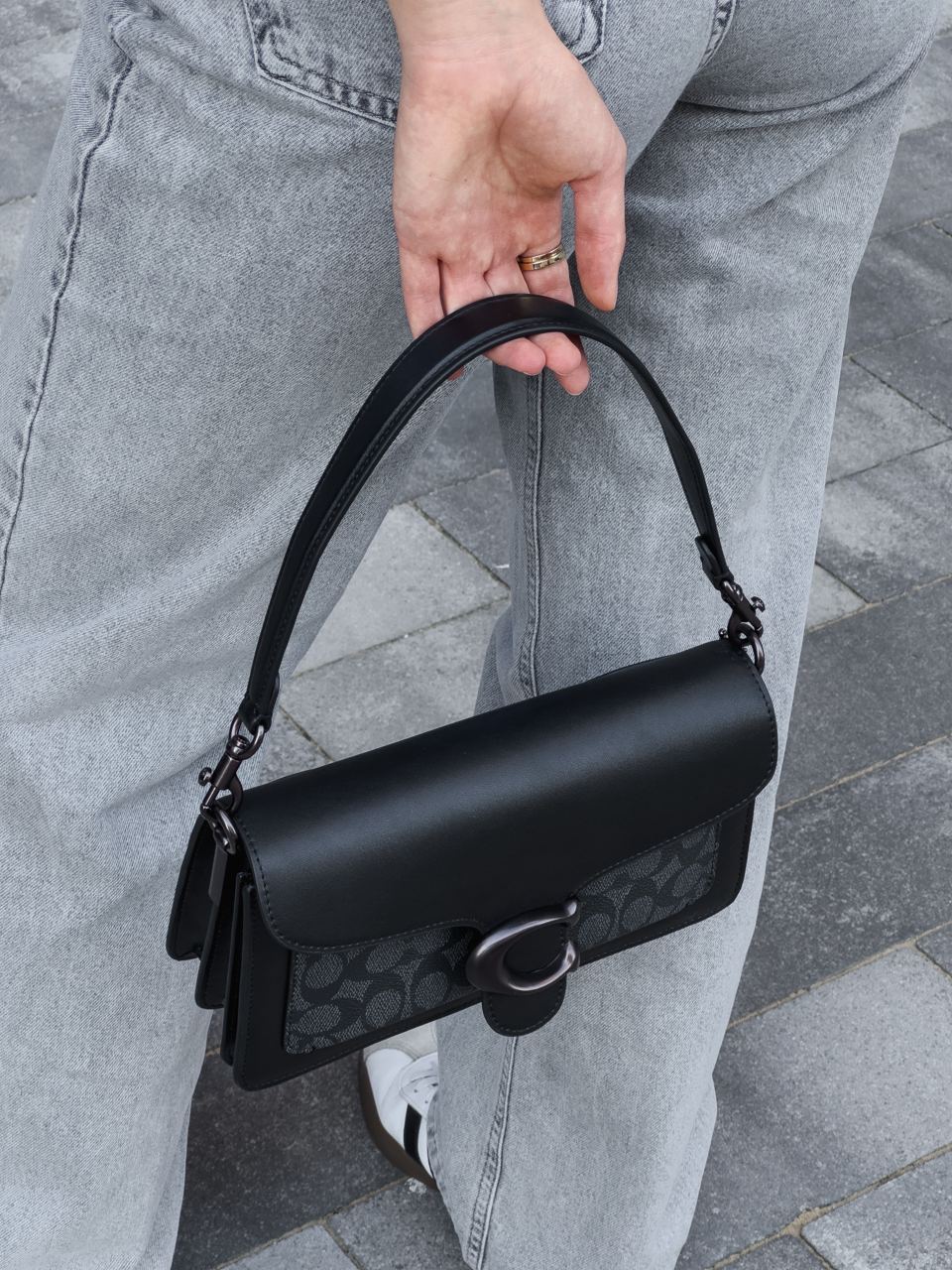 Coach Tabby Shoulder Bag 26 With Signature Canvas - Black - 16