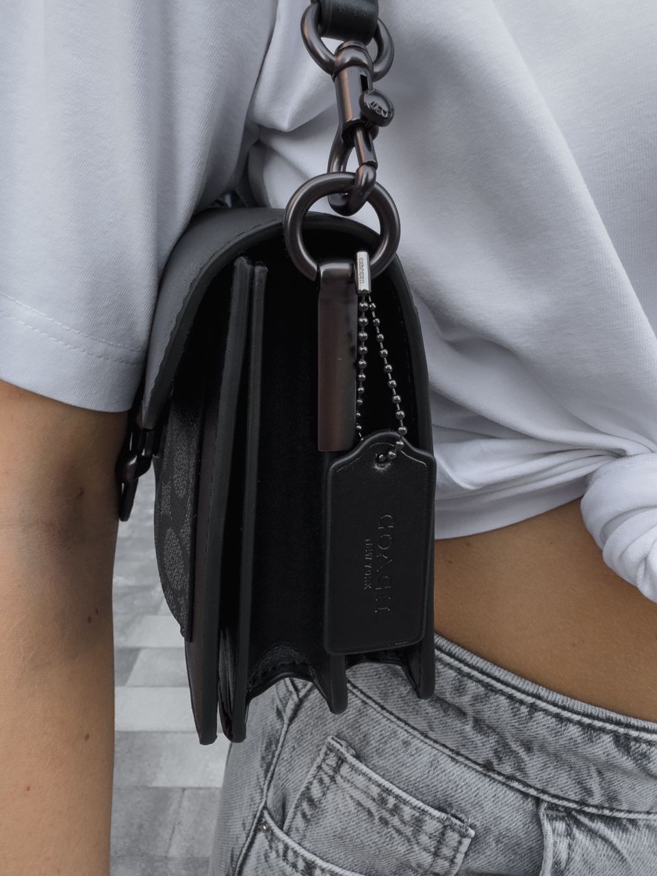 Coach Tabby Shoulder Bag 26 With Signature Canvas - Black - 19