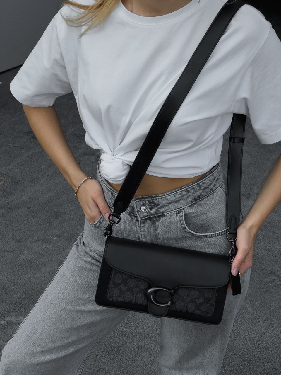 Coach Tabby Shoulder Bag 26 With Signature Canvas - Black - 8