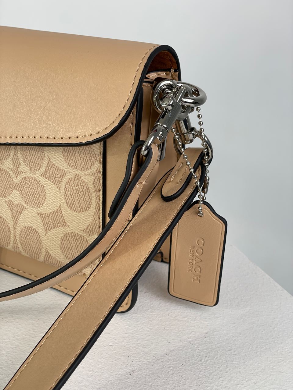 Coach Tabby Shoulder Bag 26 With Signature Canvas Sand Taupe - 18