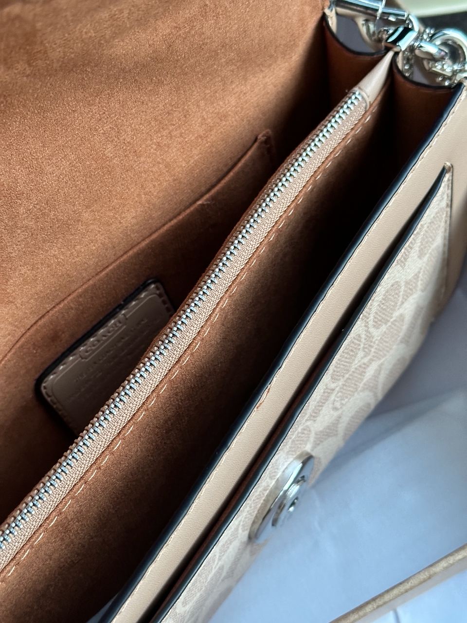 Coach Tabby Shoulder Bag 26 With Signature Canvas Sand Taupe - 27