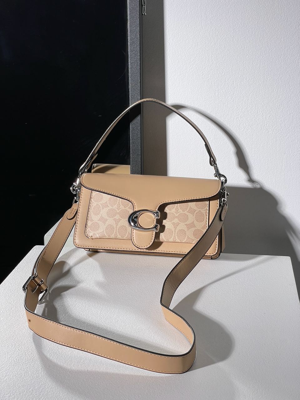 Coach Tabby Shoulder Bag 26 With Signature Canvas Sand Taupe - 4