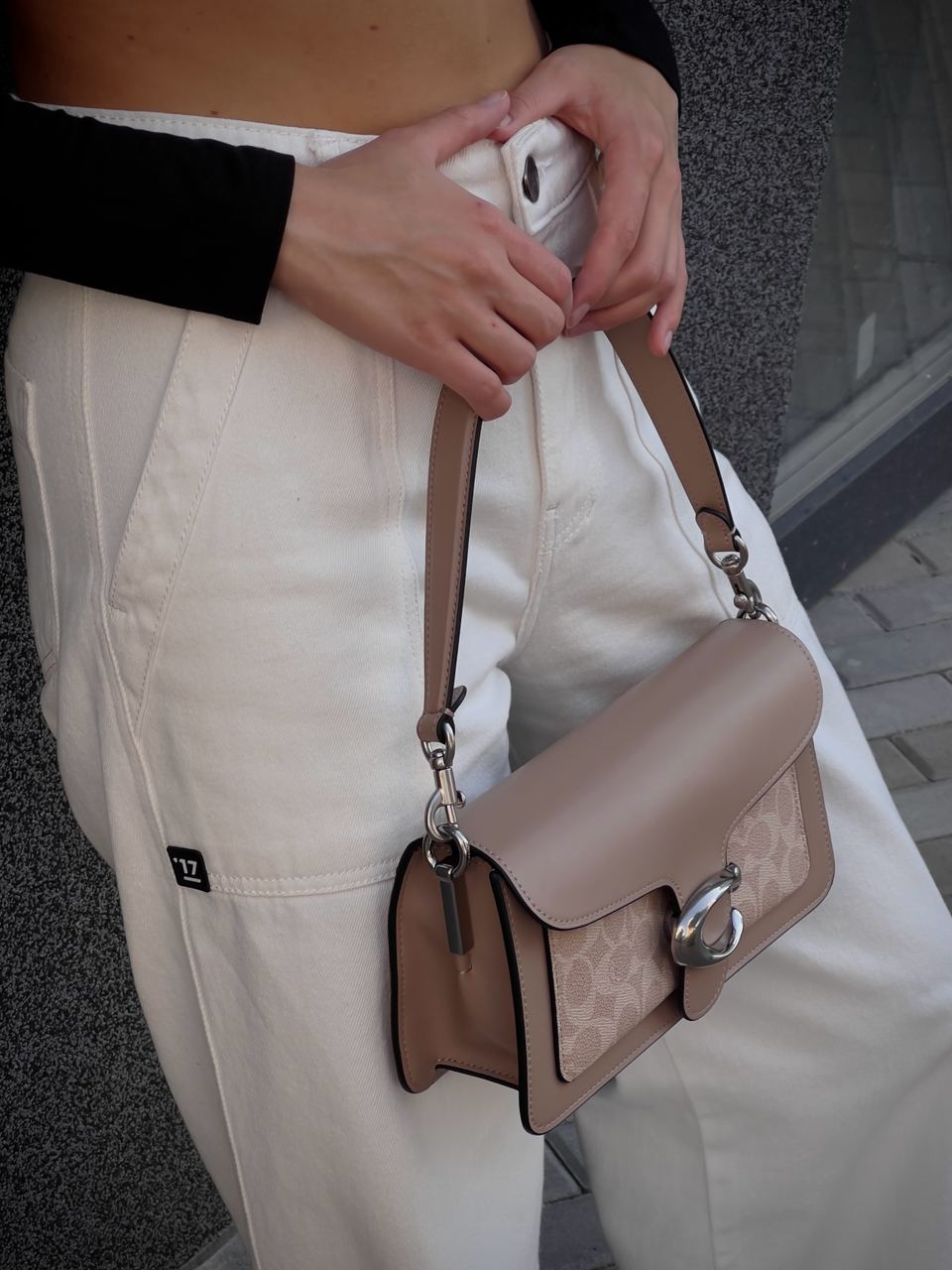 Coach Tabby Shoulder Bag Signature Sand Taupe - 15