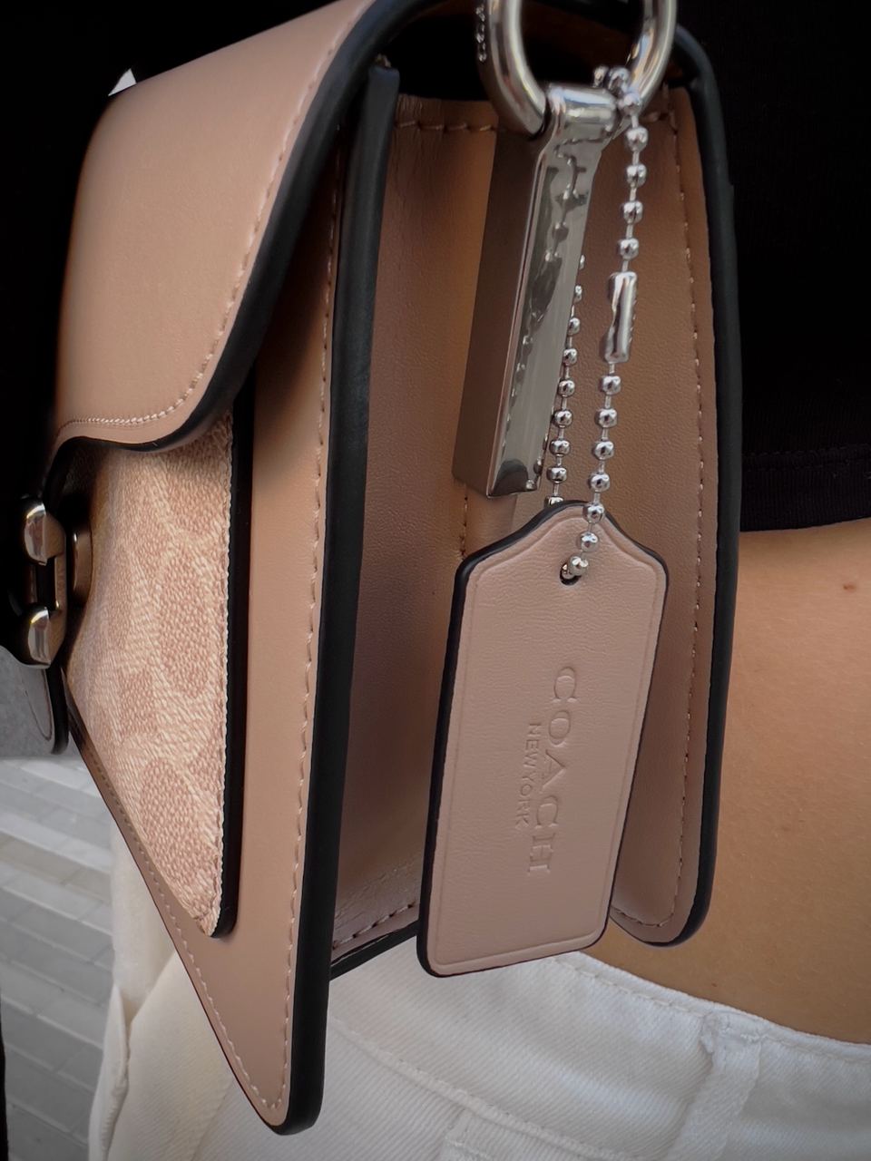 Coach Tabby Shoulder Bag Signature Sand Taupe - 18