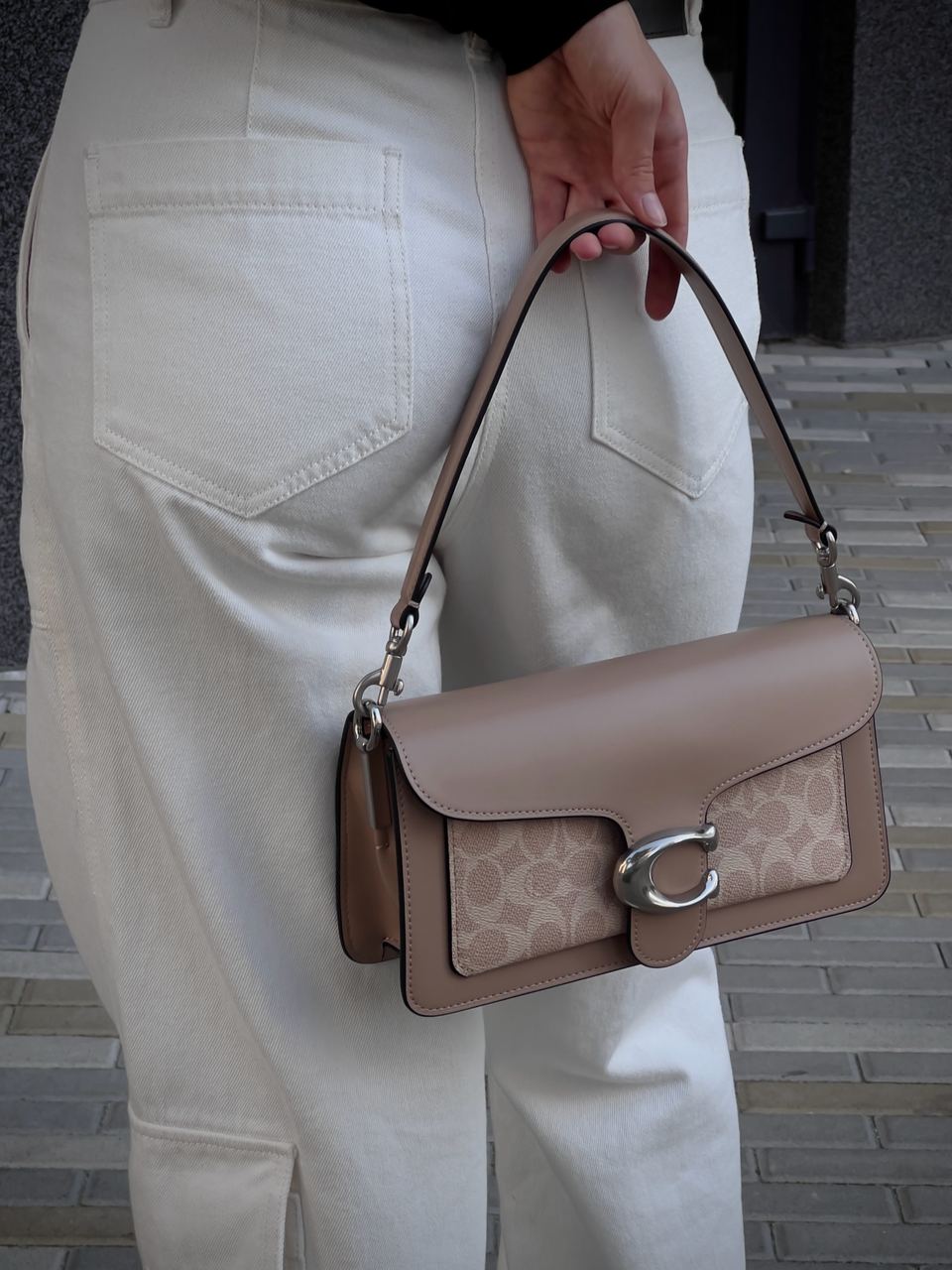 Coach Tabby Shoulder Bag Signature Sand Taupe - 4