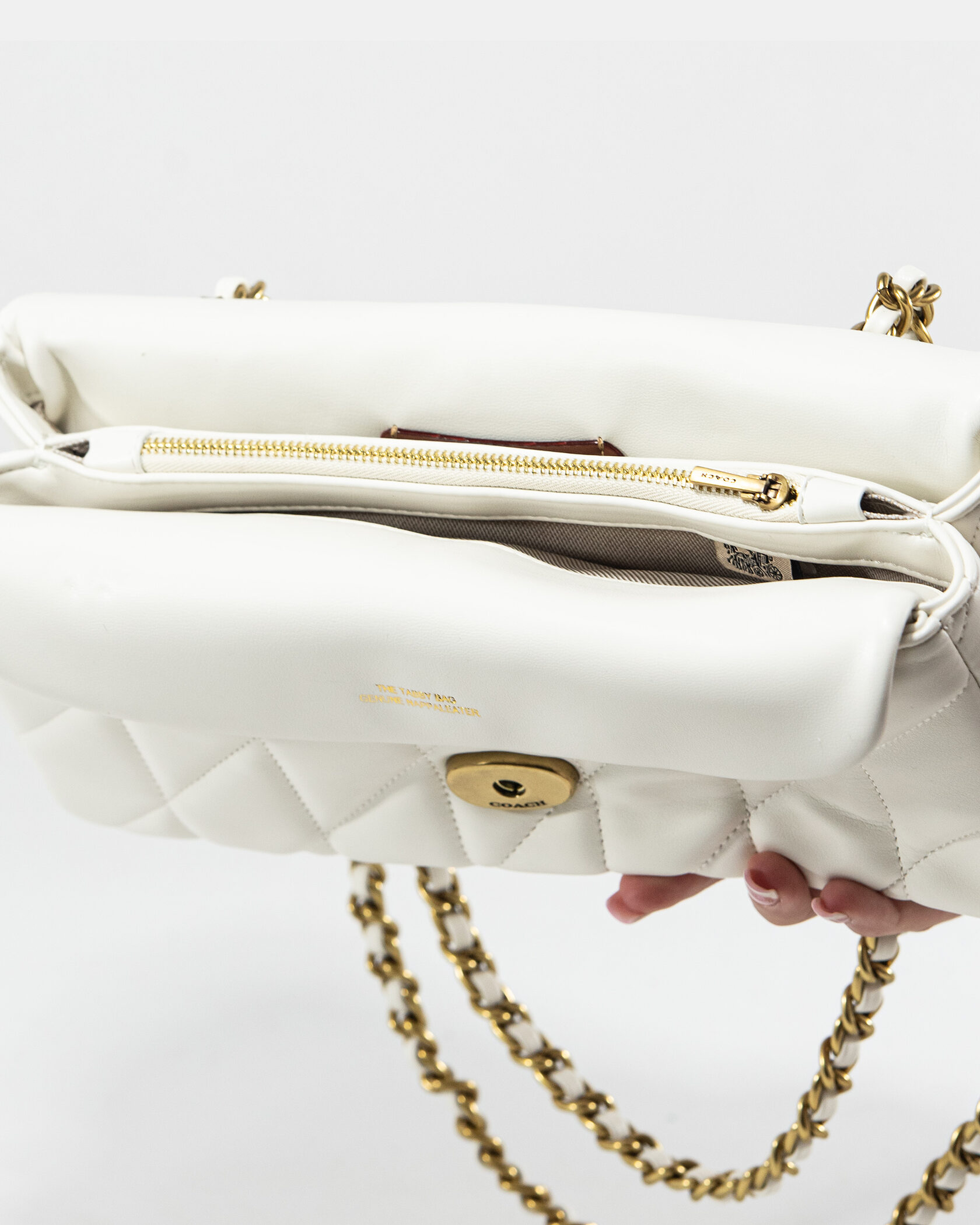 Coach Tabby Shoulder Bag With Pillow Quilting White - 12