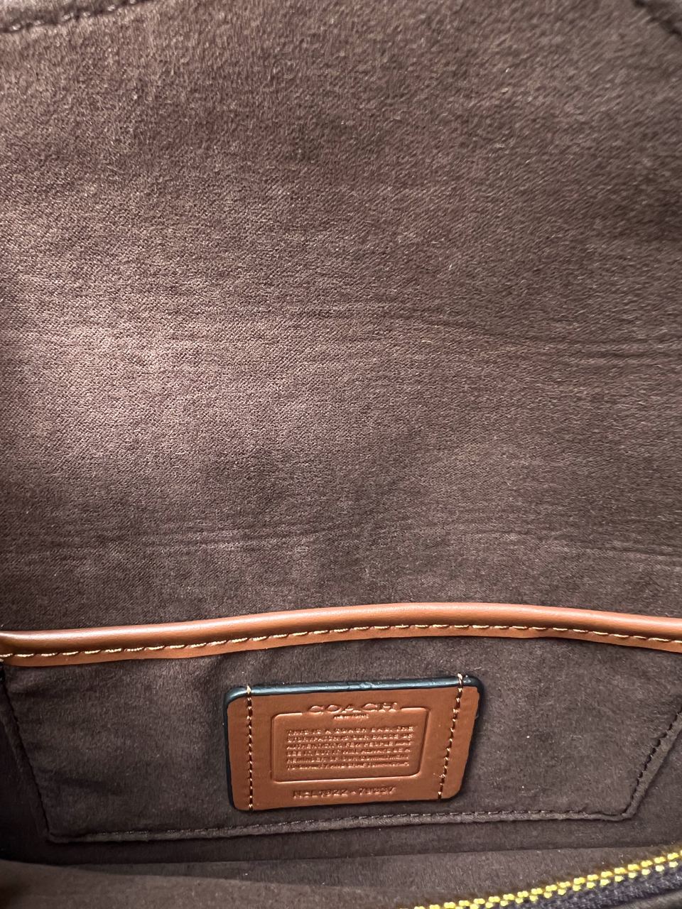 Coach Tabby Shoulder With Signature Canvas Tan Black - 13