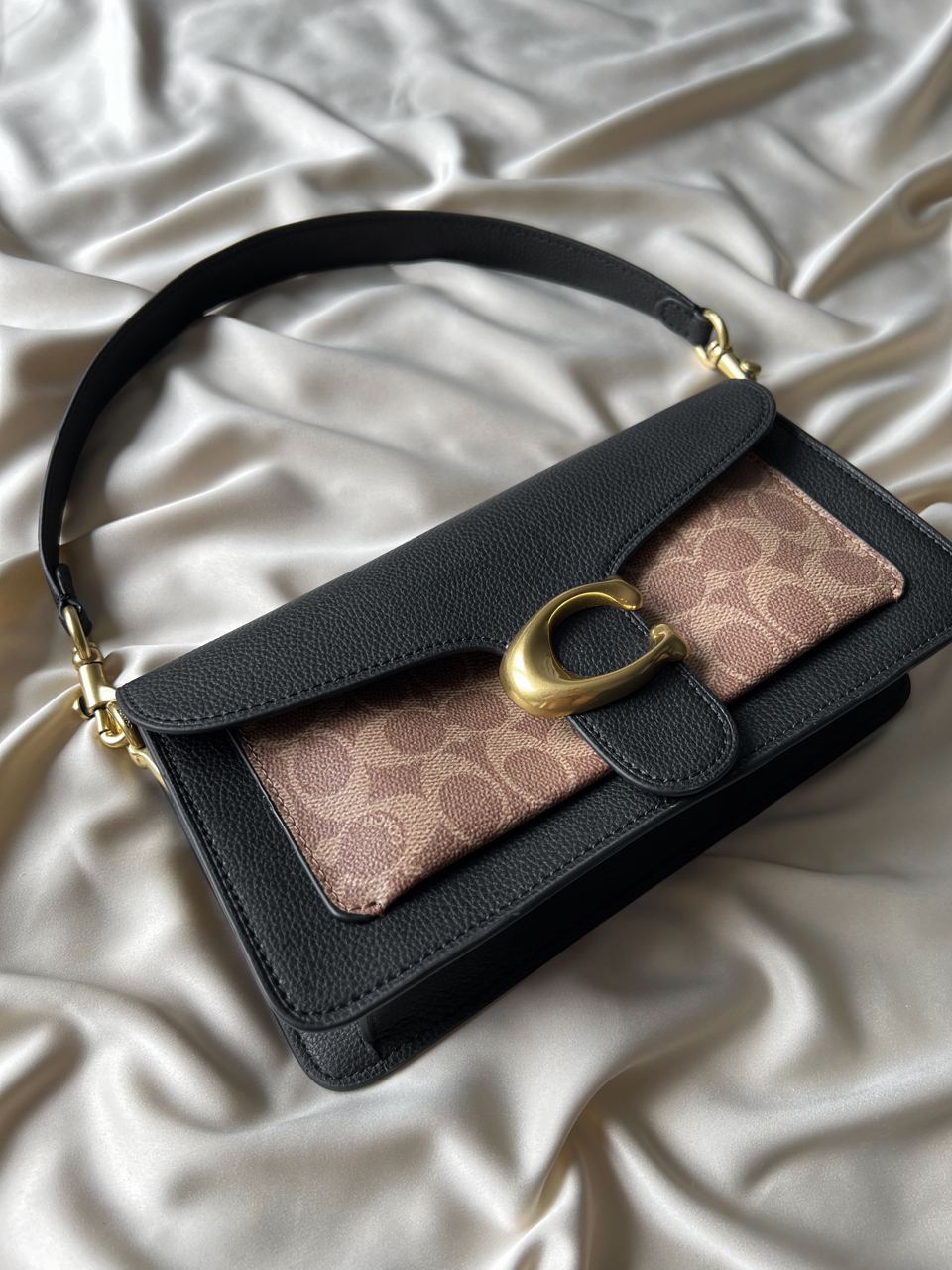 Coach Tabby Shoulder With Signature Canvas Tan Black - 5