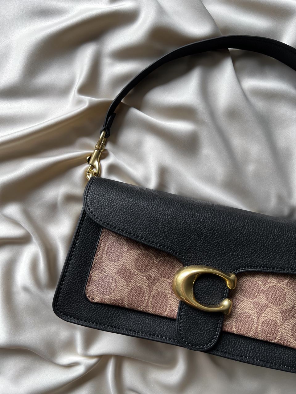 Coach Tabby Shoulder With Signature Canvas Tan Black - 7