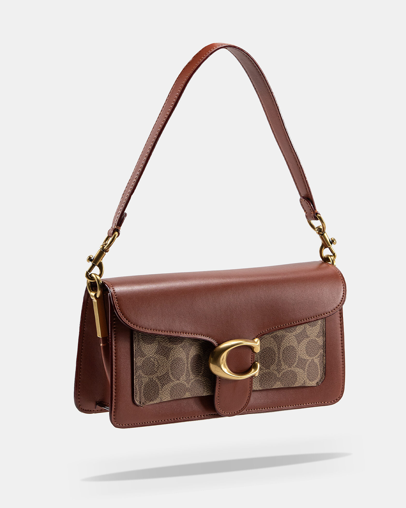 Coach Tabby Small Shoulder Bag in Signature Canvas Tan/Saddle Brown - 5
