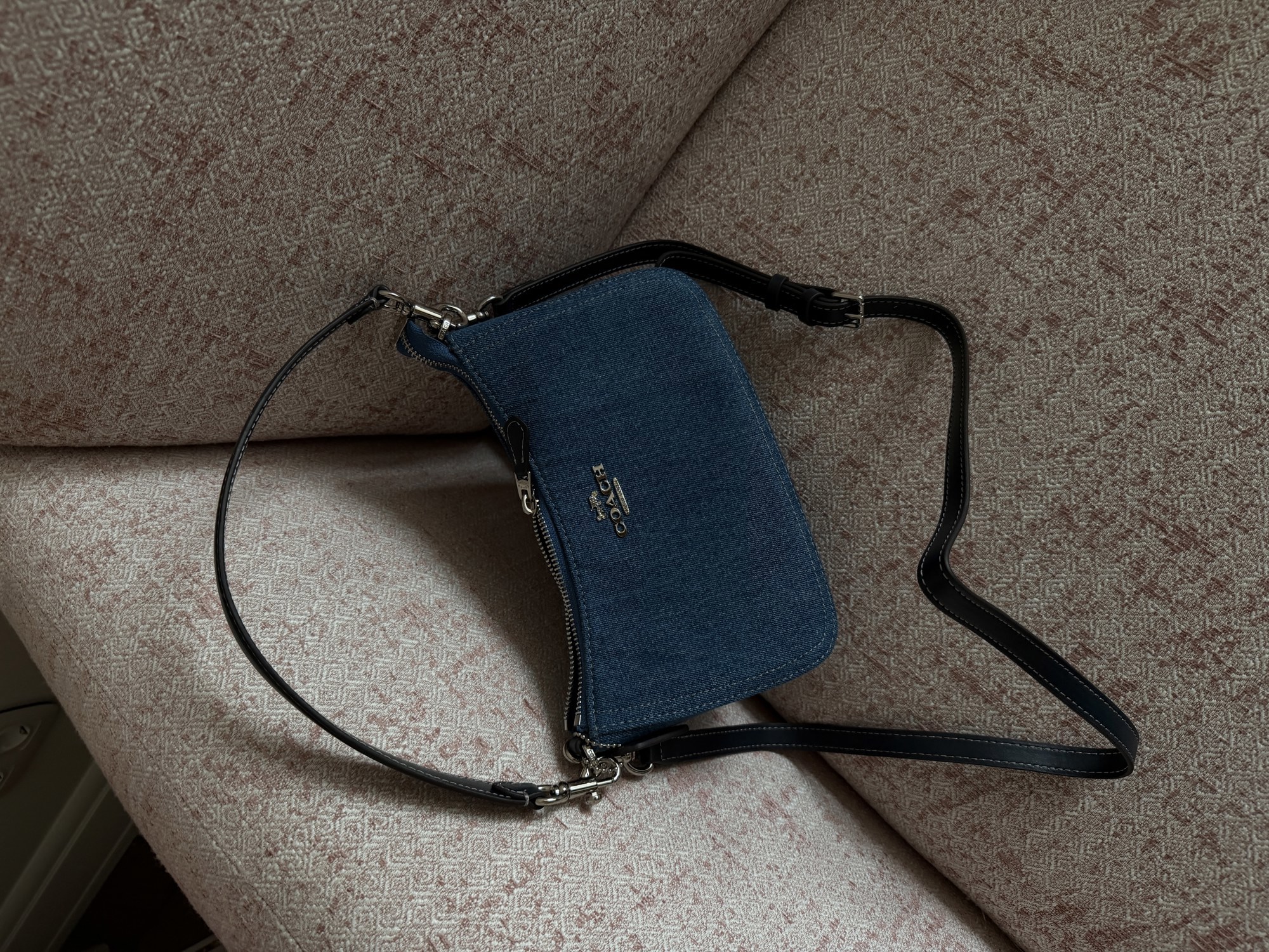 Coach Teri Shoulder Bag Denim/Silver - 2