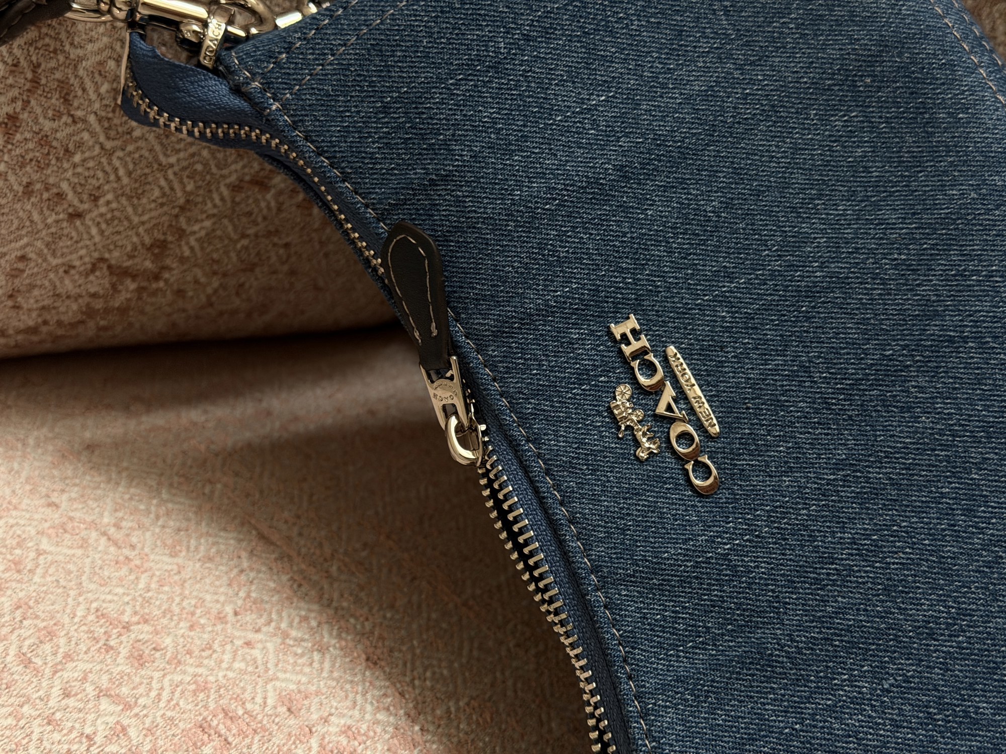 Coach Teri Shoulder Bag Denim/Silver - 6