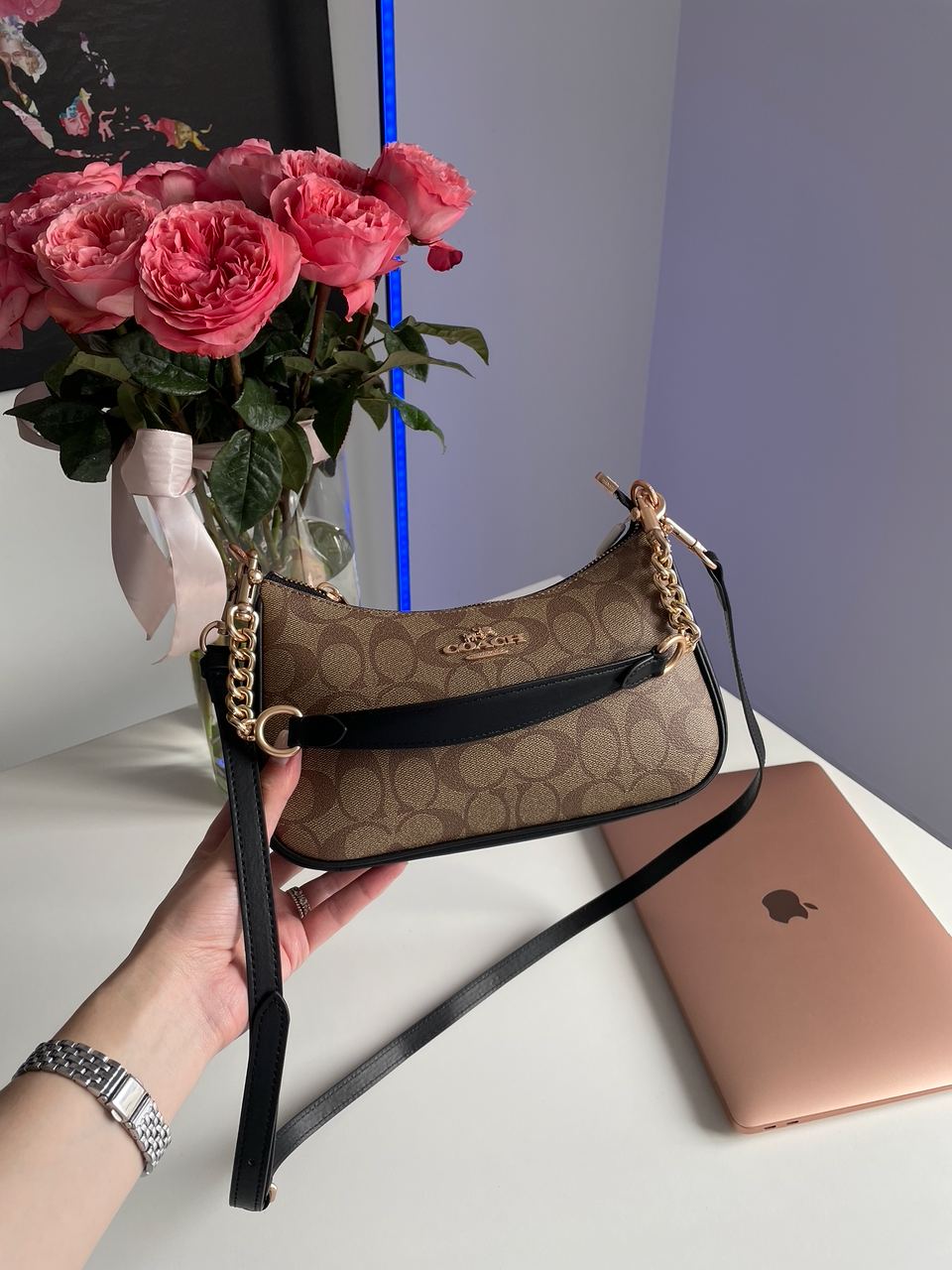 Coach Teri Shoulder Bag In Signature Canvas - 13