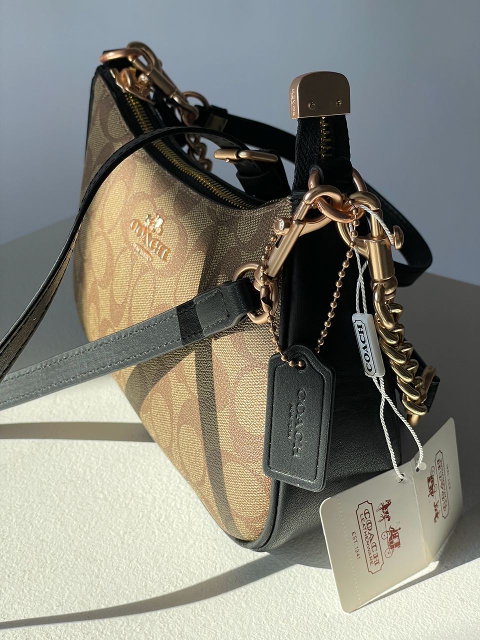 Coach Teri Shoulder Bag In Signature Canvas - 19