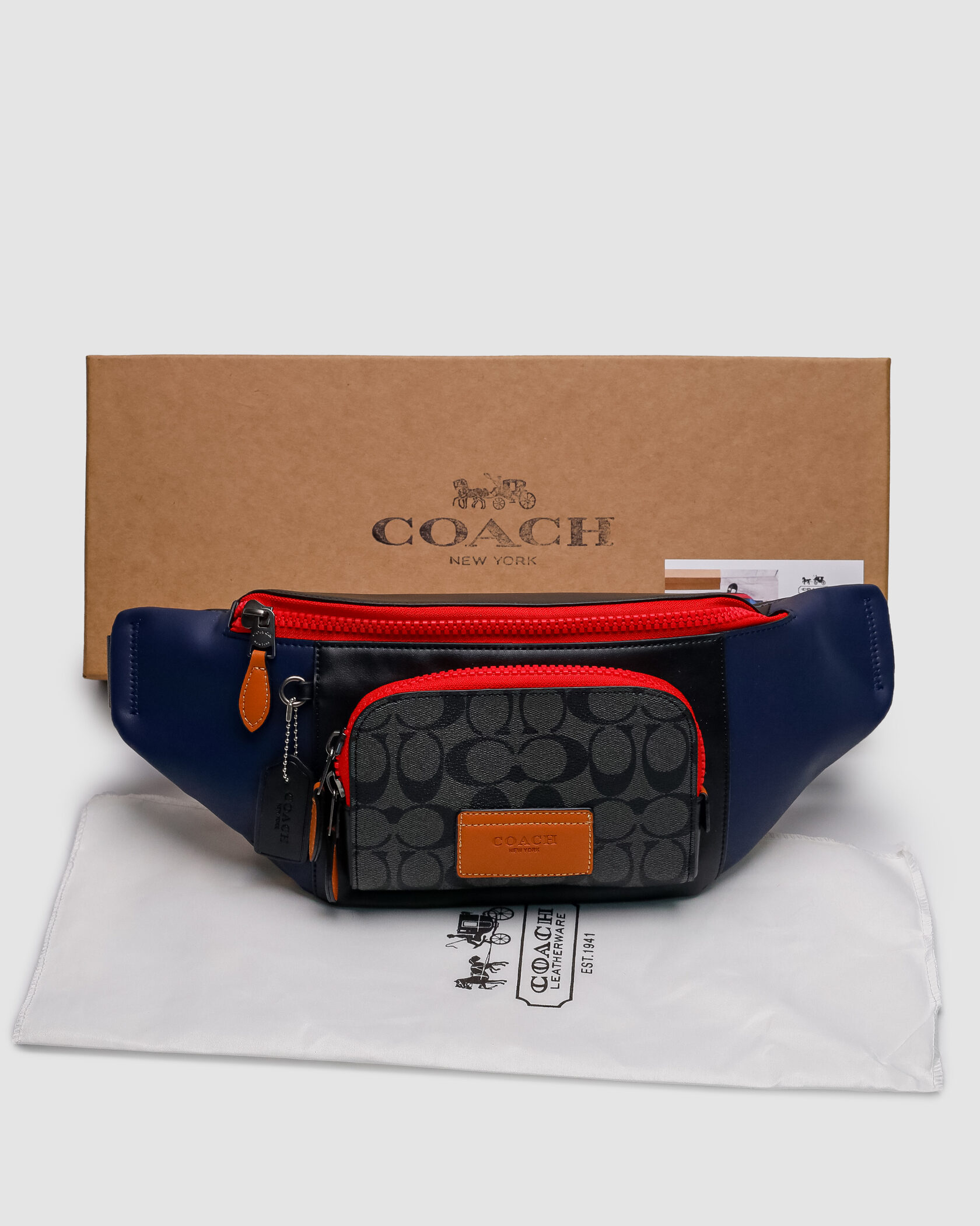 Coach Track Belt Bag in Colorblock - 2