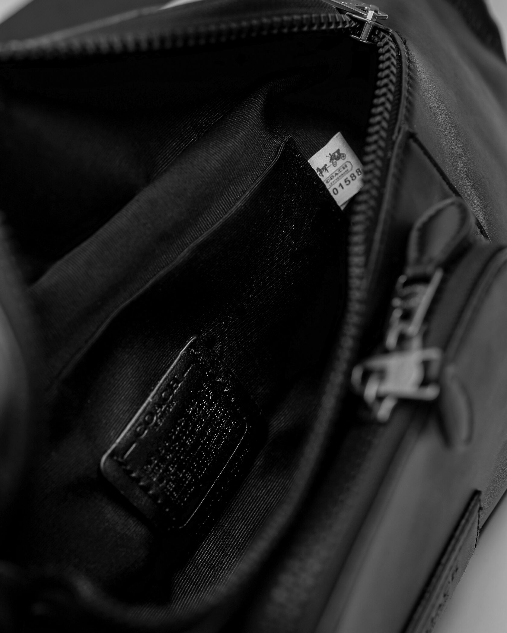 Coach Track Belt Bag Smooth Skin Black - 13