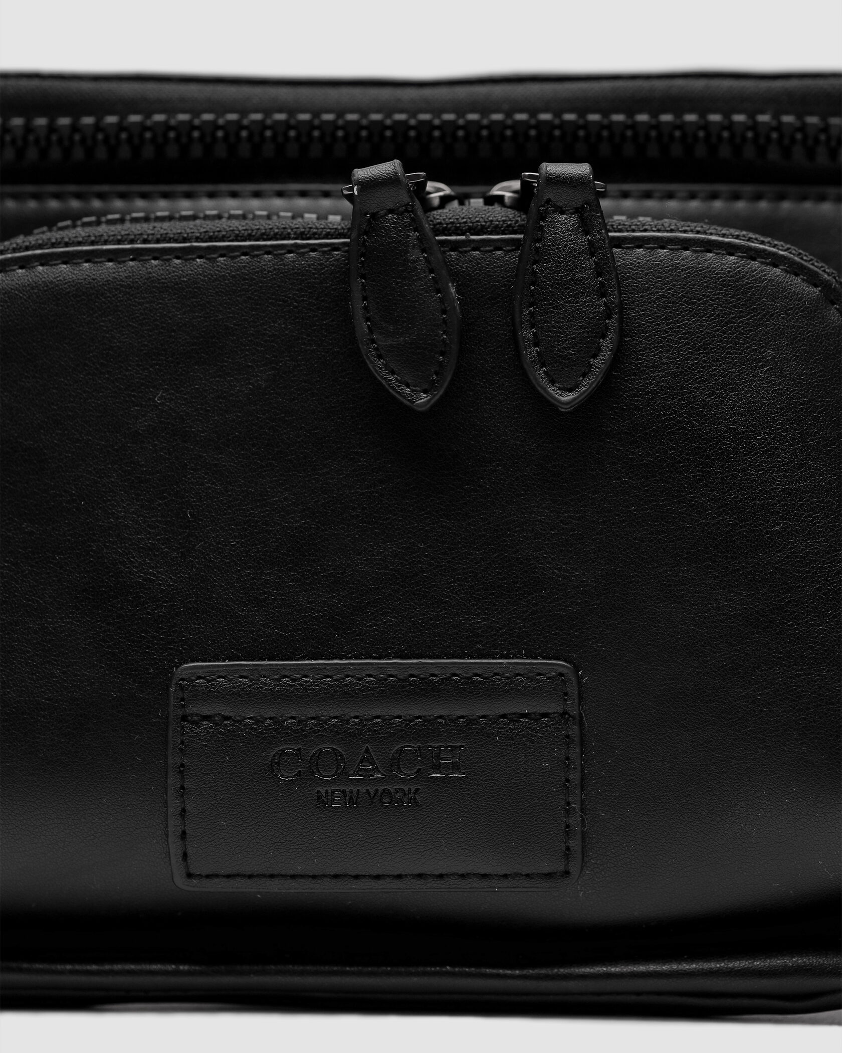 Coach Track Belt Bag Smooth Skin Black - 7